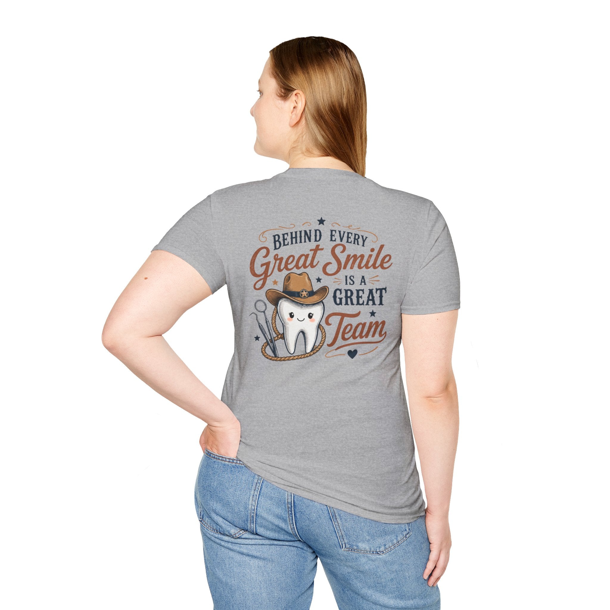 Cowboy Tooth Tee — Cute Western Dental Graphic T-Shirt
