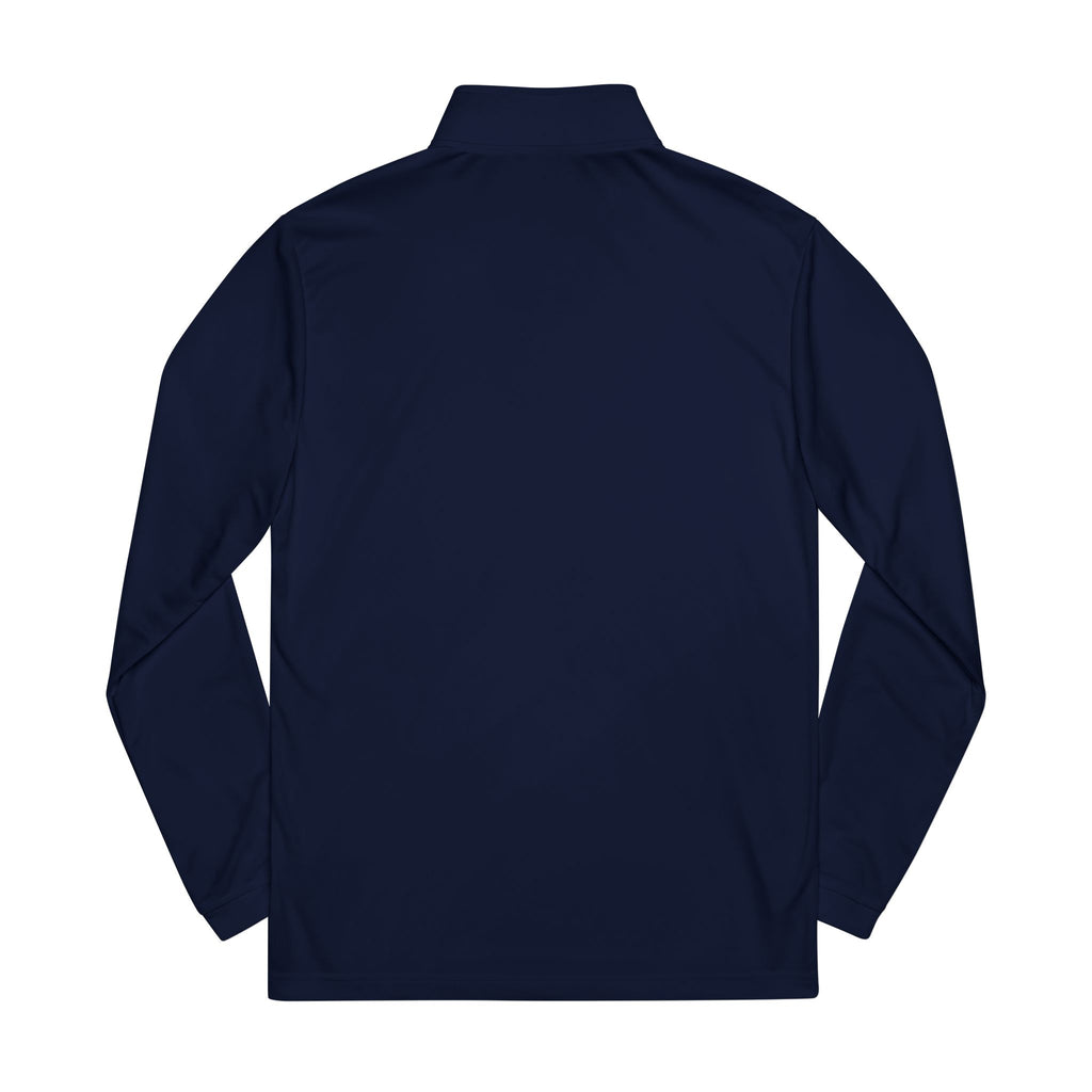 MAMA distressed block letters Quarter-Zip Pullover | Embroidered chest logo
