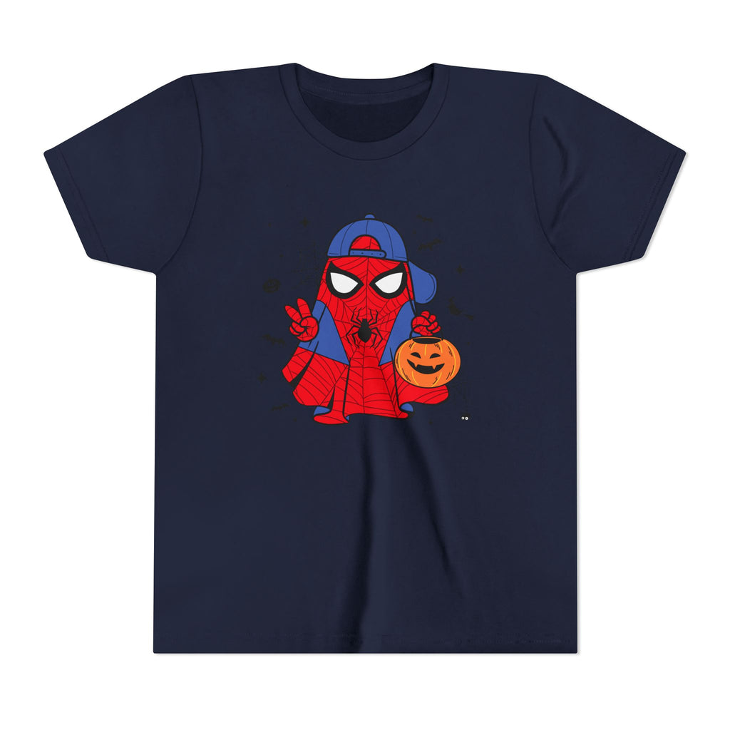 Kids Halloween Spider Superhero Tee – Cute Trick-or-Treat Pumpkin Design