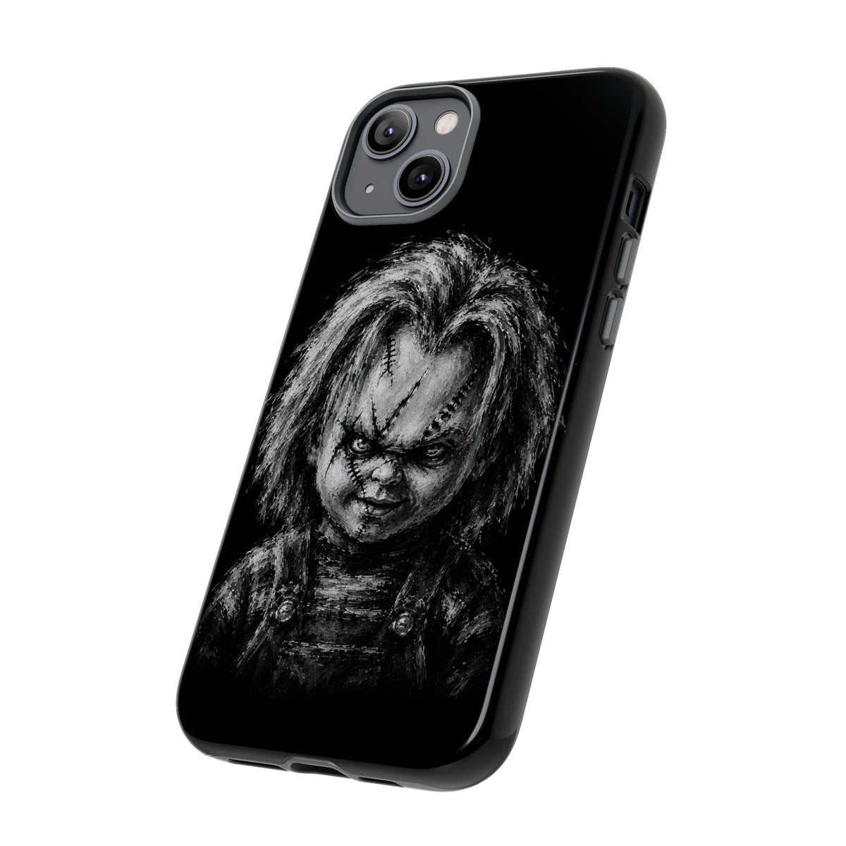 Horror Doll Phone Case - Chucky-Inspired Creepy Portrait Tough Case