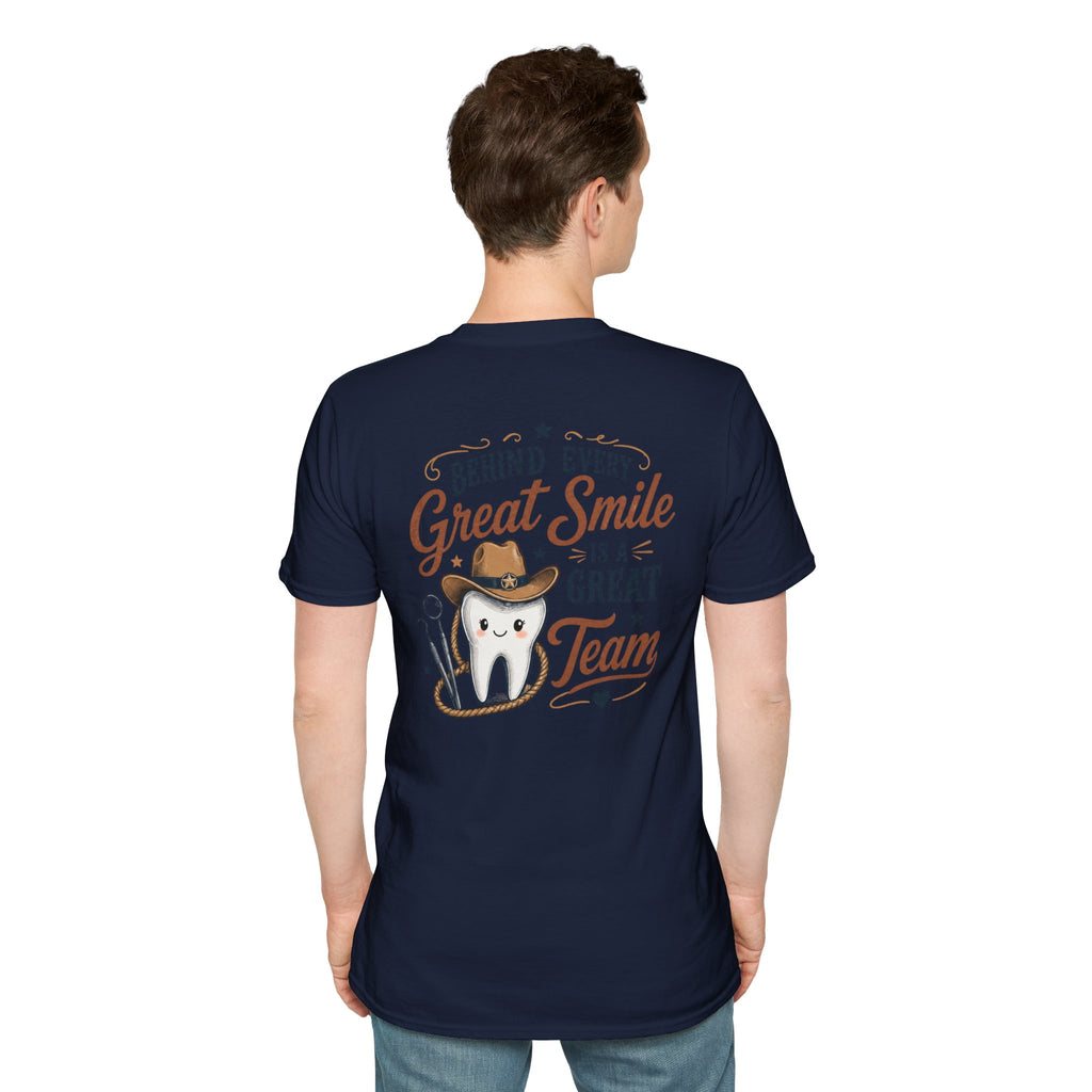 Cowboy Tooth Tee — Cute Western Dental Graphic T-Shirt