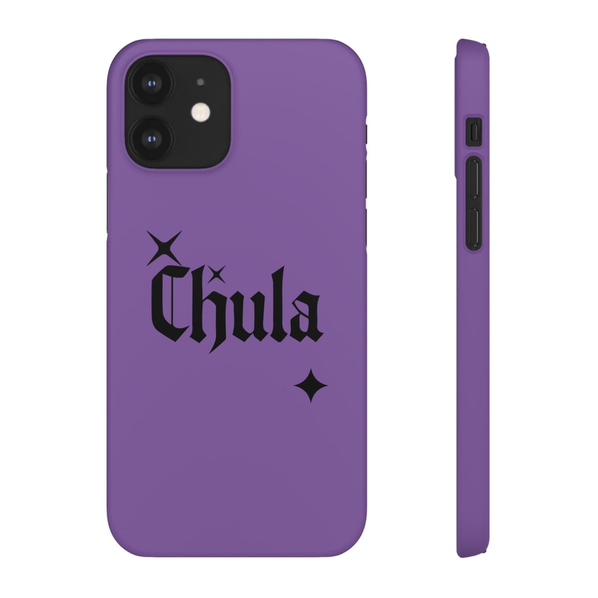 Chula Gothic Script Phone Case | Purple Snap Case
