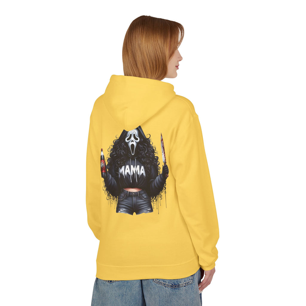 Horror Mama Hoodie — 'What's Your Favorite Scary Movie?' Graphic Hooded Sweatshirt