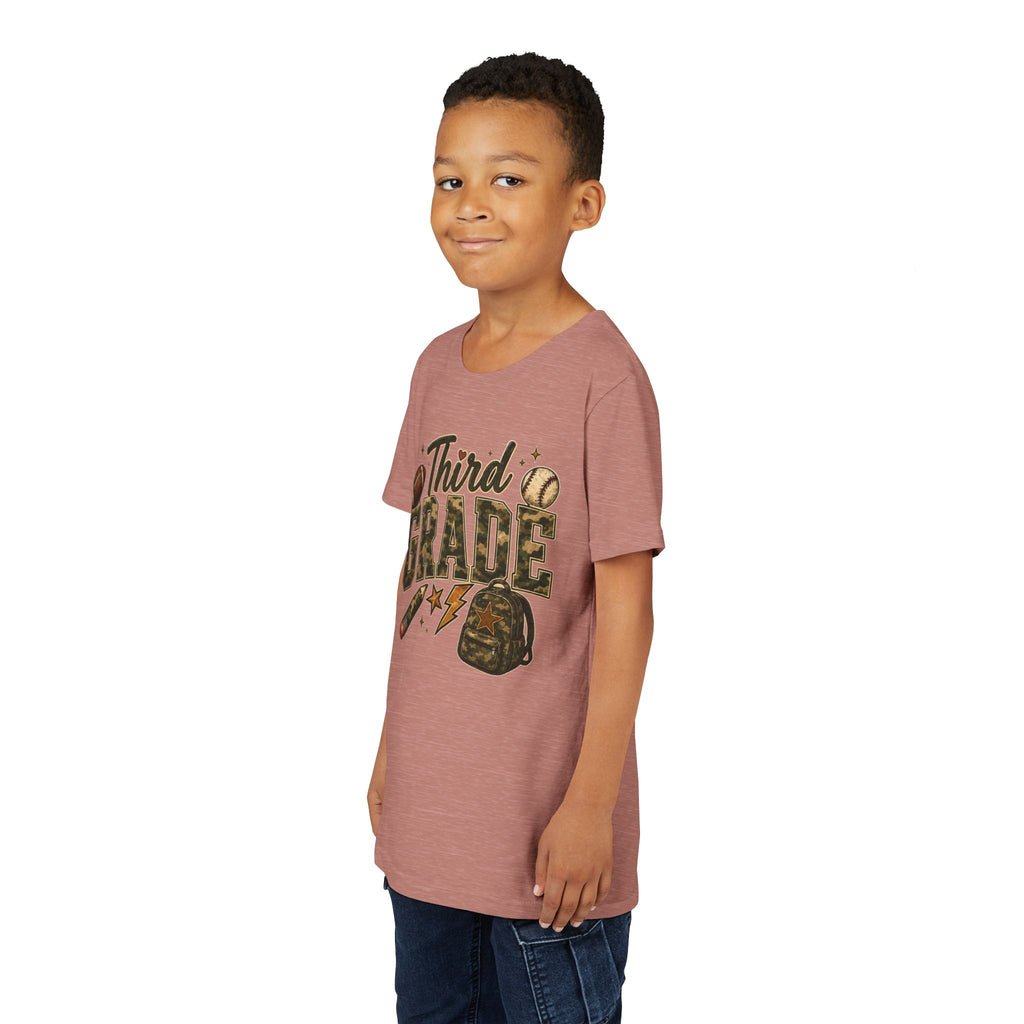 Third Grade Kids Tee - Back to School Sports Backpack Design