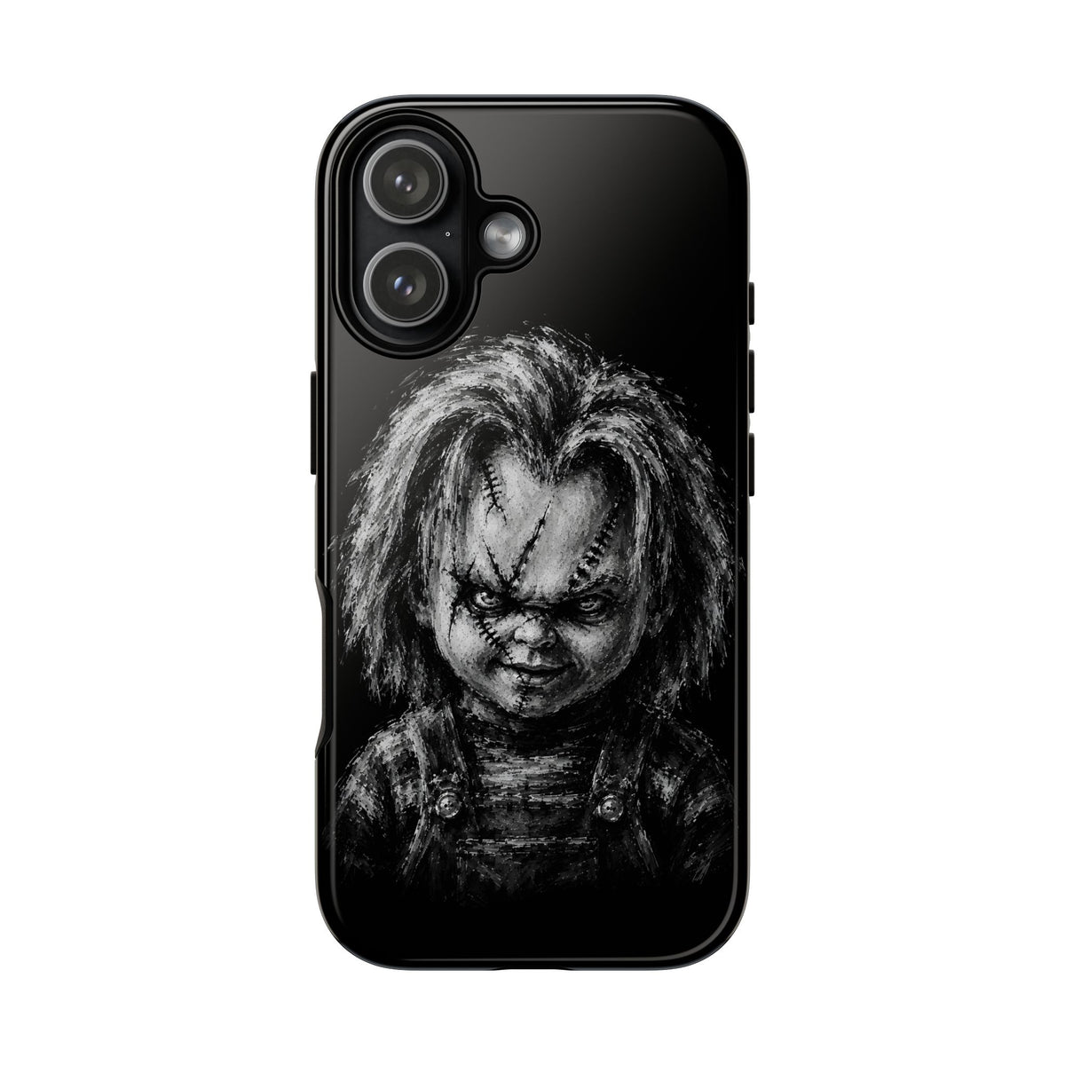 Horror Doll Phone Case - Chucky-Inspired Creepy Portrait Tough Case