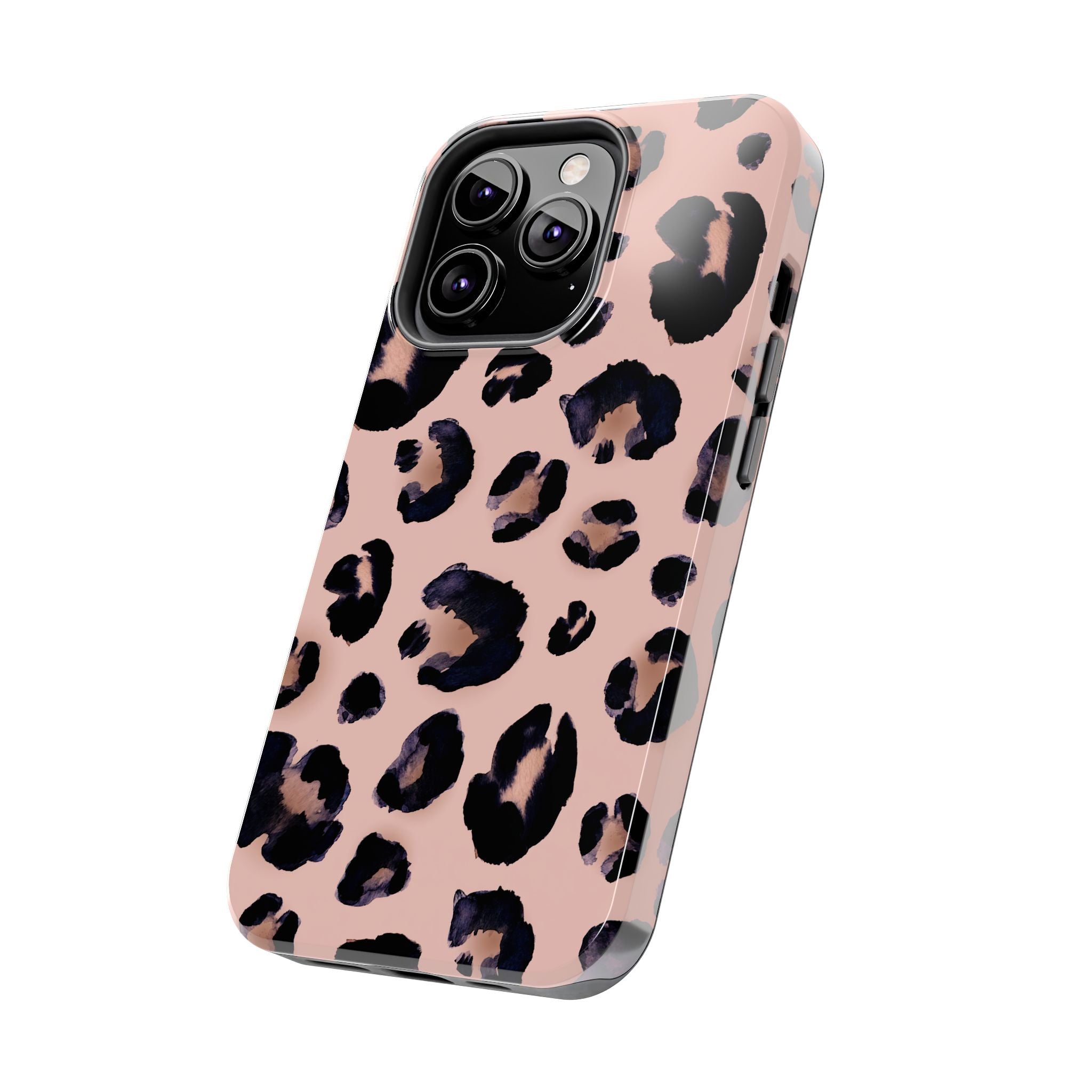 Leopard Print Tough Phone Case — Pink Animal Print Protective Cover