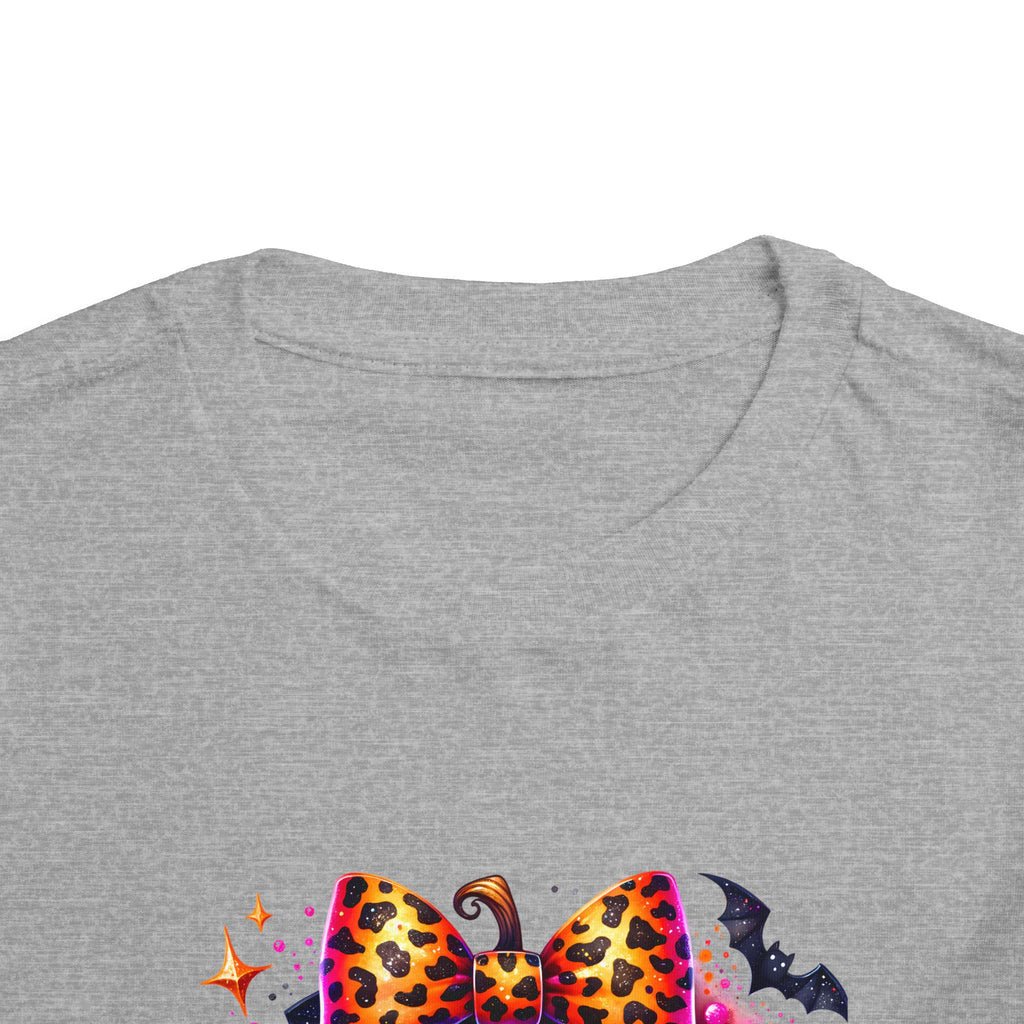 Toddler Tee — "Spooky Season" Pumpkin Bow Halloween Shirt