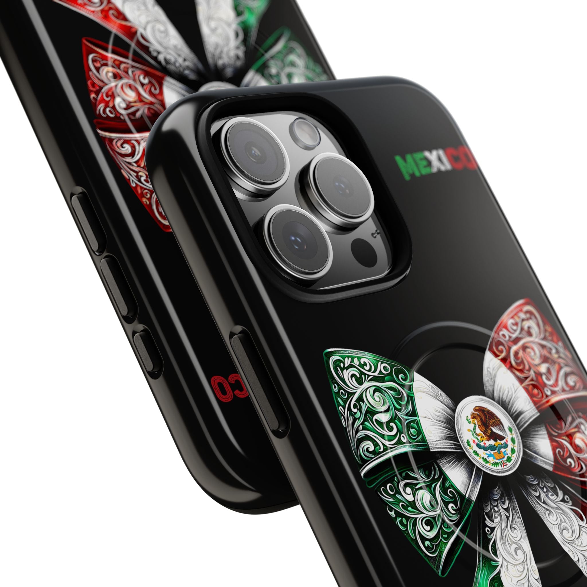 Mexican Flag Bow Tough Magnetic Phone Case — Patriotic Mexico iPhone Cover