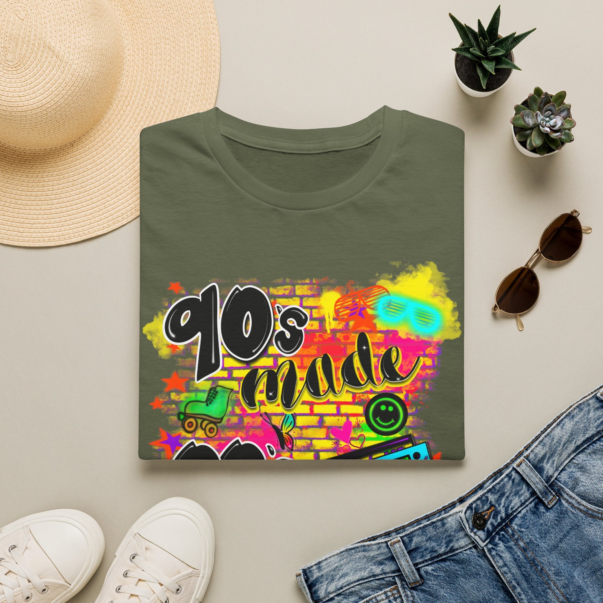 90s Vibes T-Shirt — '90s Made, 00s Raised' Retro Graffiti Tee