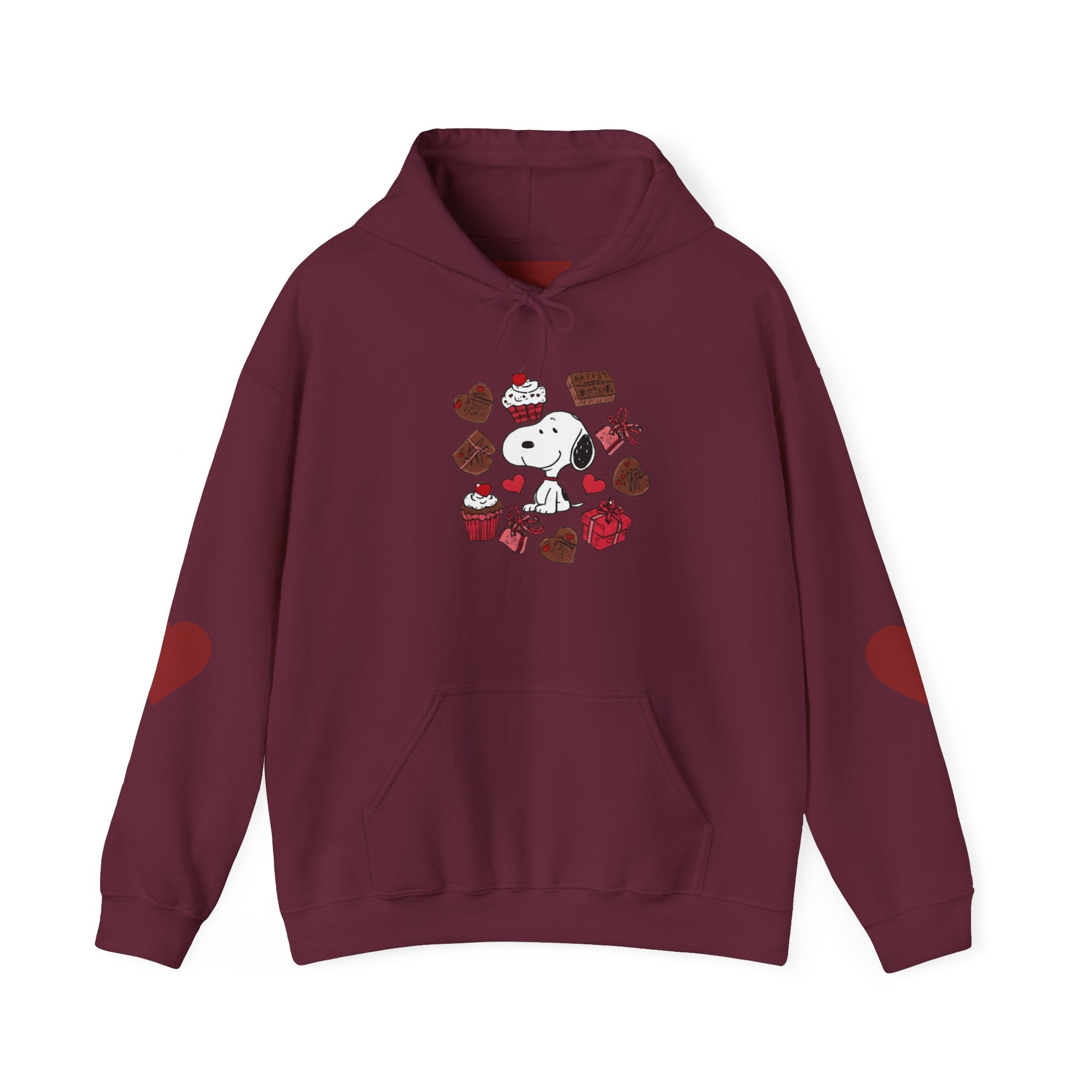 Snoopy Valentine Heart Hoodie | Cute Chocolate Cupcake Love Design