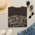 Merry Christmas Camo Tee — Women's Holiday Graphic T-Shirt