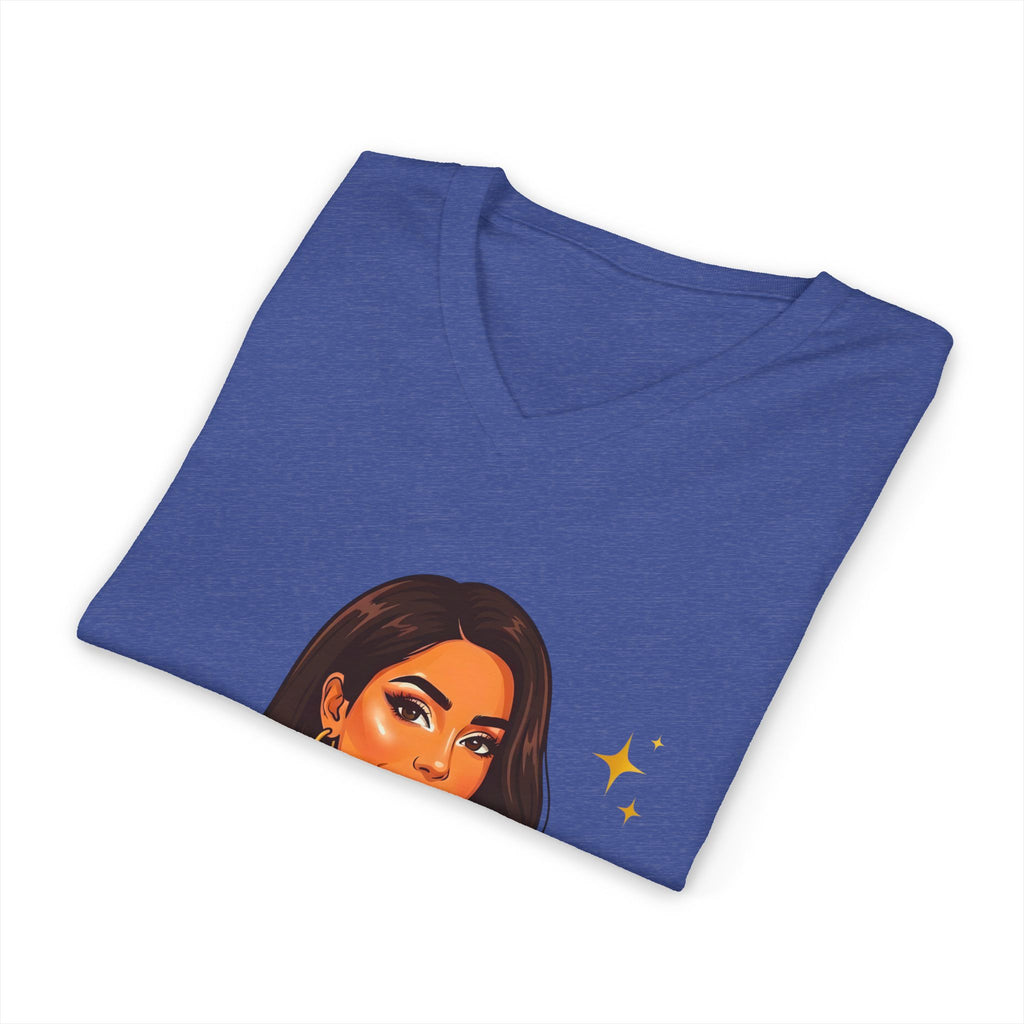 Believe In You V-Neck Tee — Inspirational Woman Graphic T‑Shirt