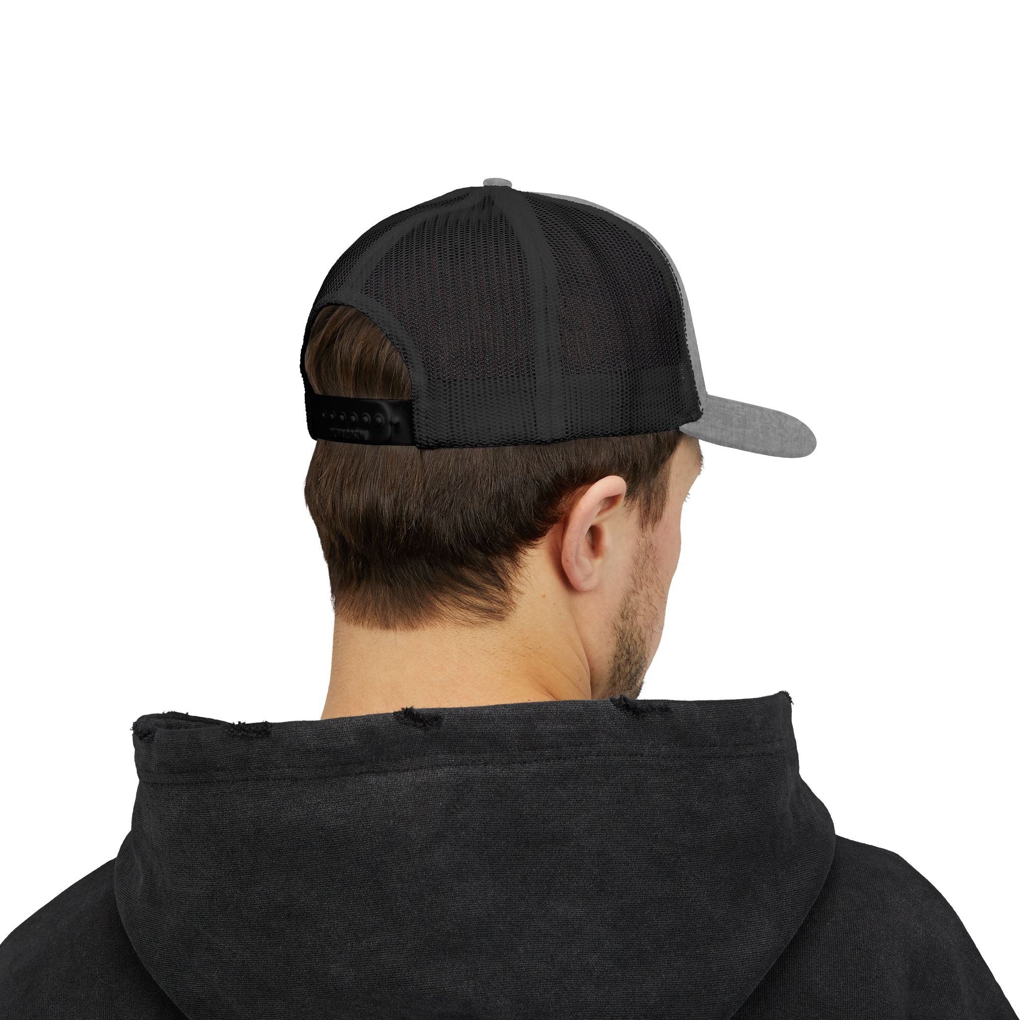 Embroidered Red Rose Trucker Cap