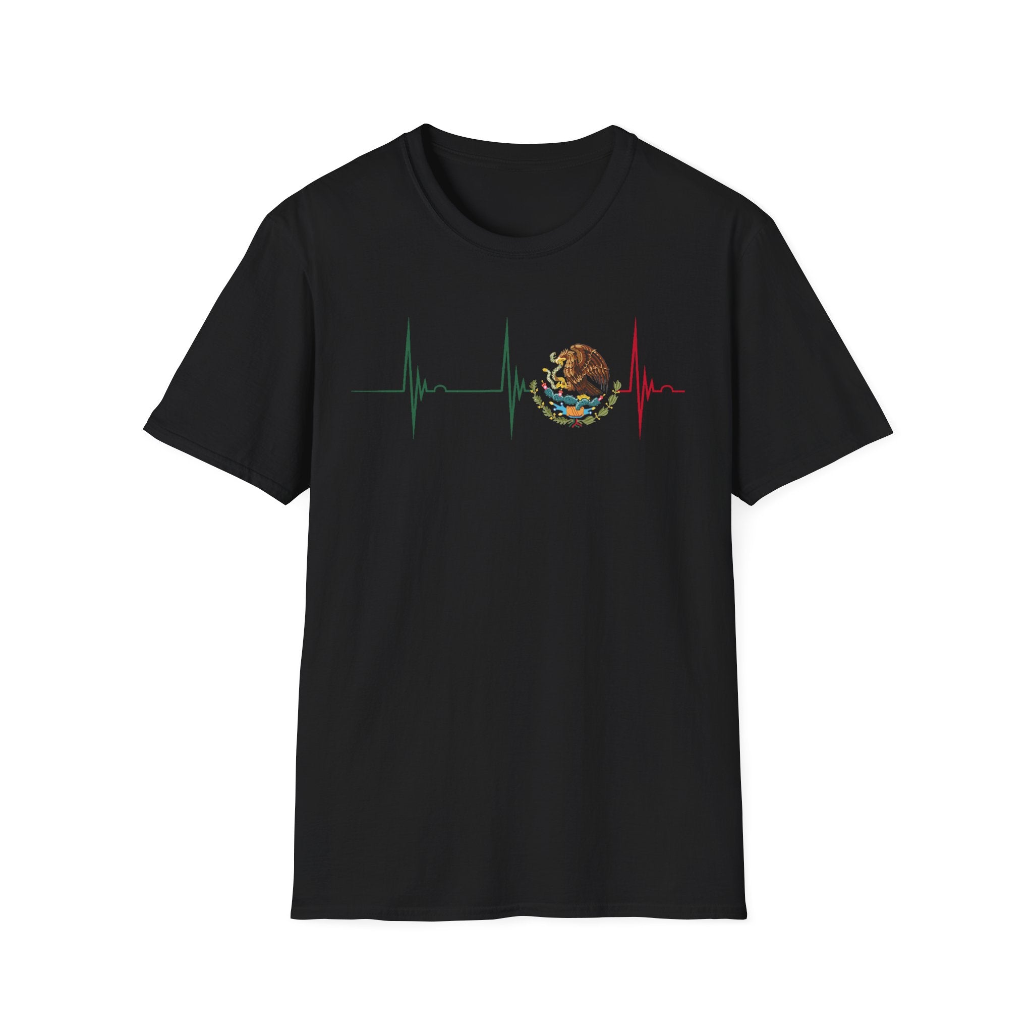 Mexican Heartbeat T-Shirt — Mexican Flag Eagle ECG Graphic Tee