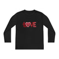 Youth Long Sleeve Tee - Red 'LOVE' Heart Design