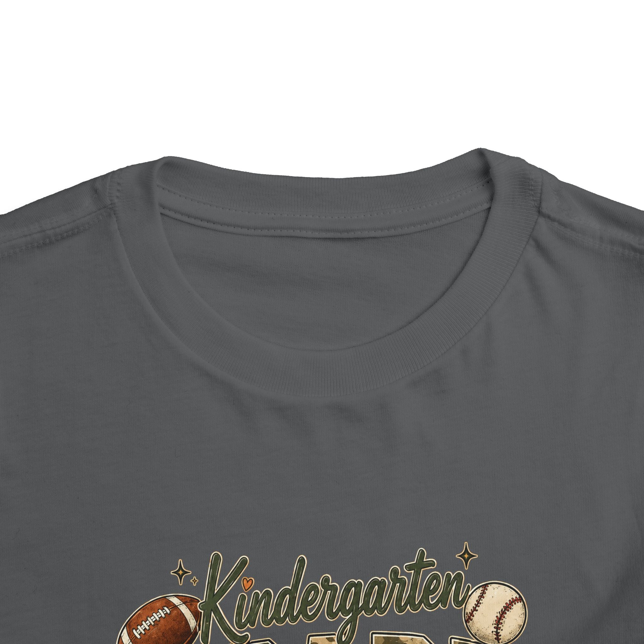 Kindergarten Grade Toddler Tee — Cute Back-to-School Football & Backpack Shirt