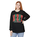Merry Christmas Long Sleeve Tee — Festive Red & Green Holiday Shirt