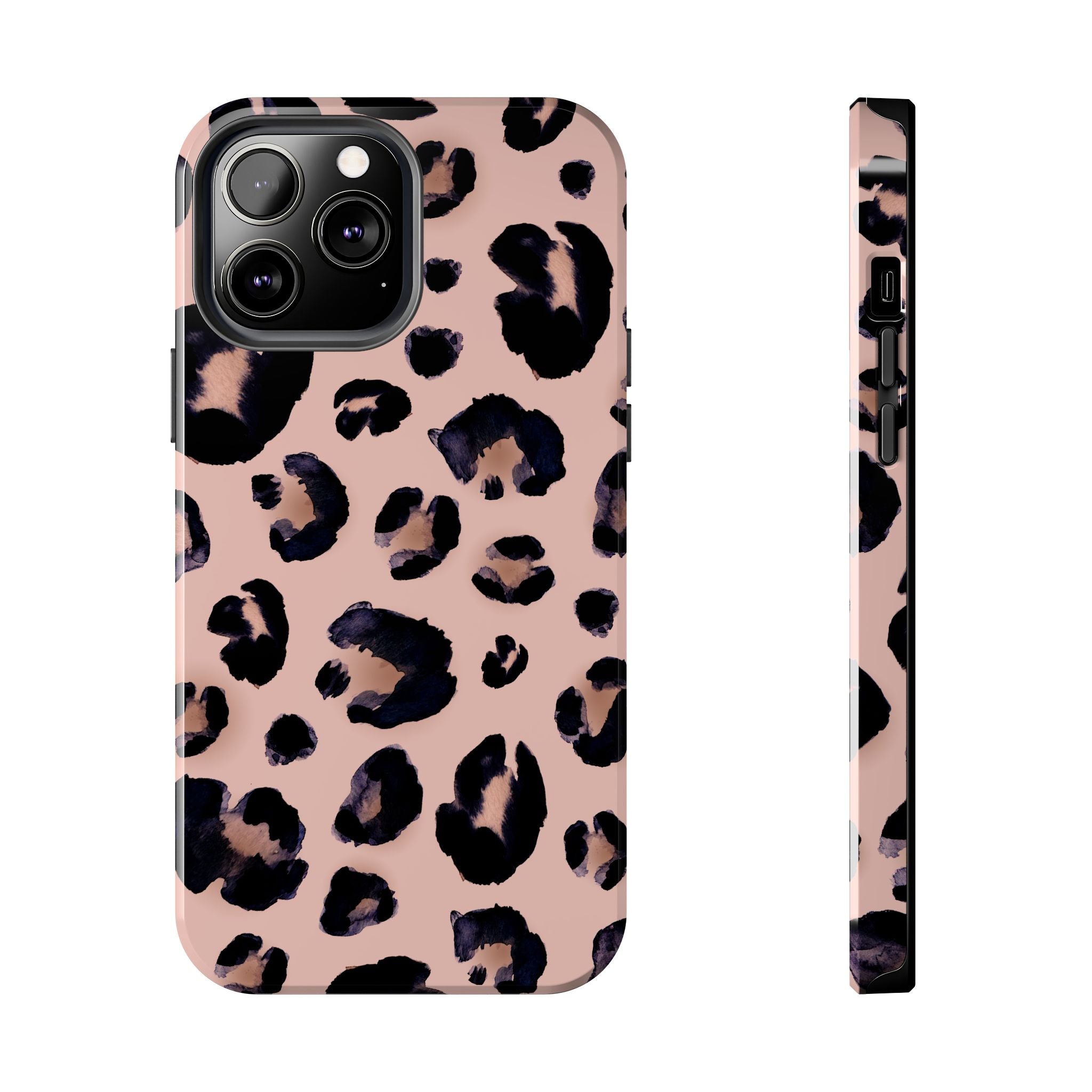 Leopard Print Tough Phone Case — Pink Animal Print Protective Cover