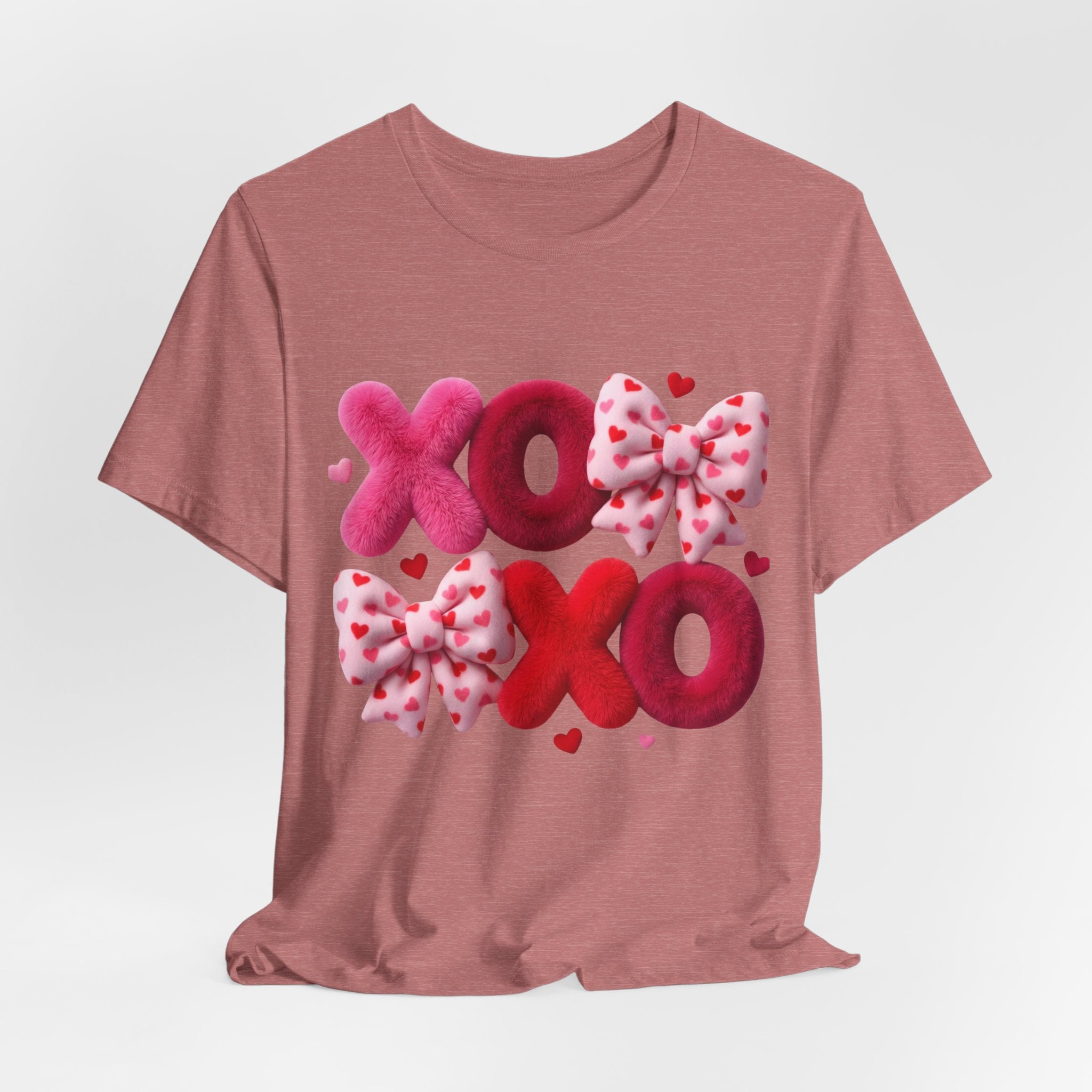 XOXO Bow Hearts T-Shirt | Love Scribble Back Tee