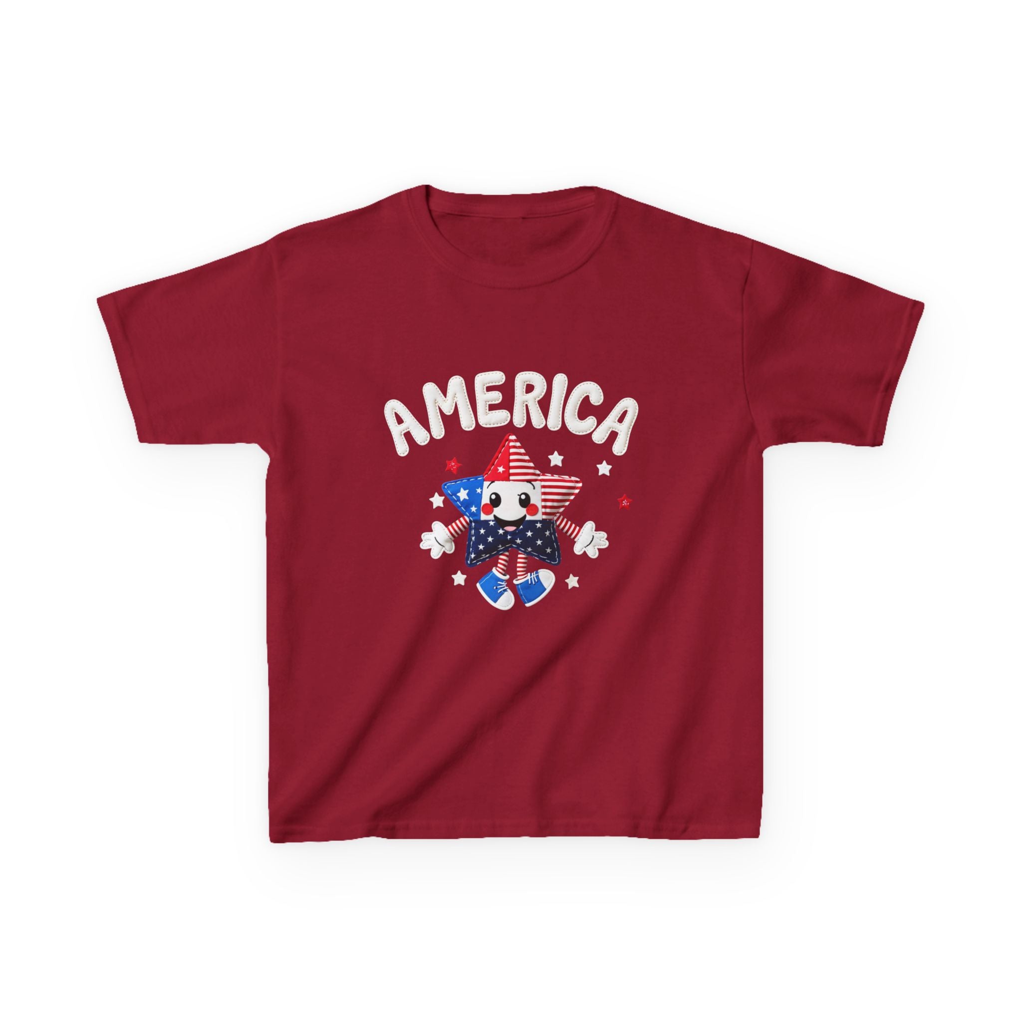 Kids Tee - Cute Patriotic Star 'America' Fourth of July Shirt