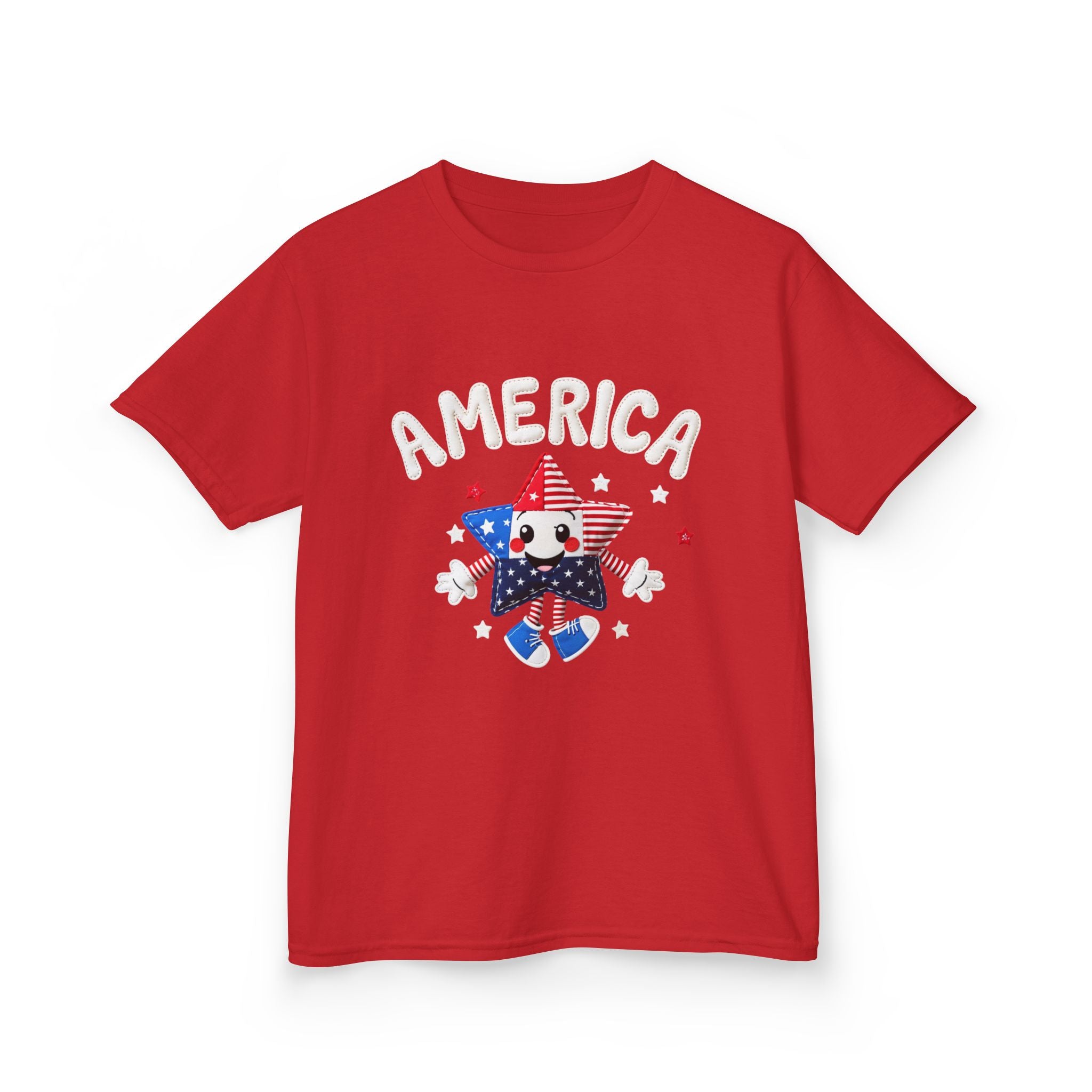 Kids Tee - Cute Patriotic Star 'America' Fourth of July Shirt
