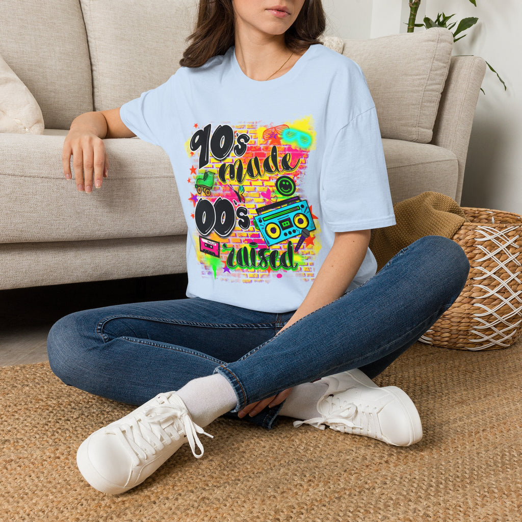 90s Vibes T-Shirt — '90s Made, 00s Raised' Retro Graffiti Tee