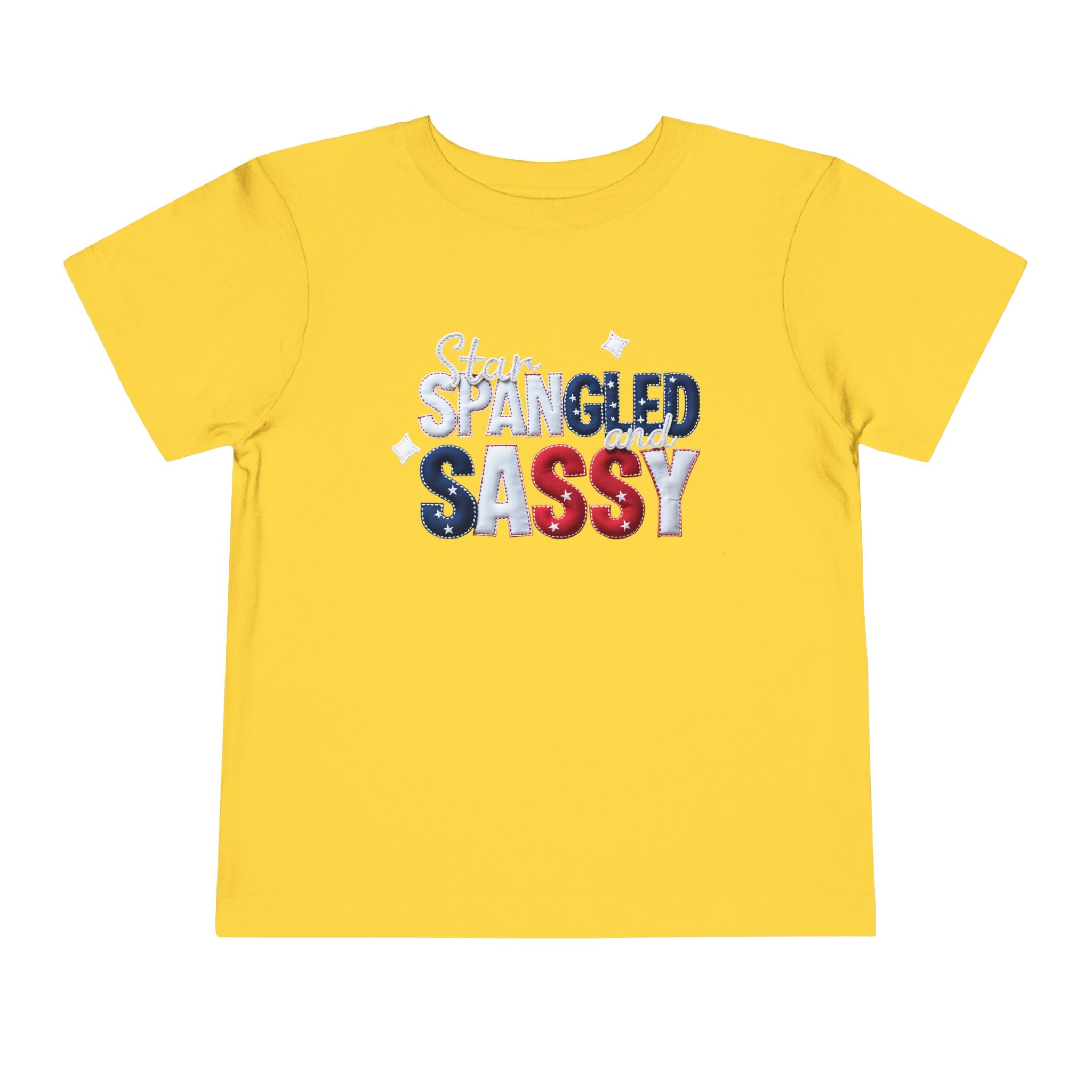 Toddler Tee - "Stay Spangled Sassy" Patriotic Bow 4th of July Shirt