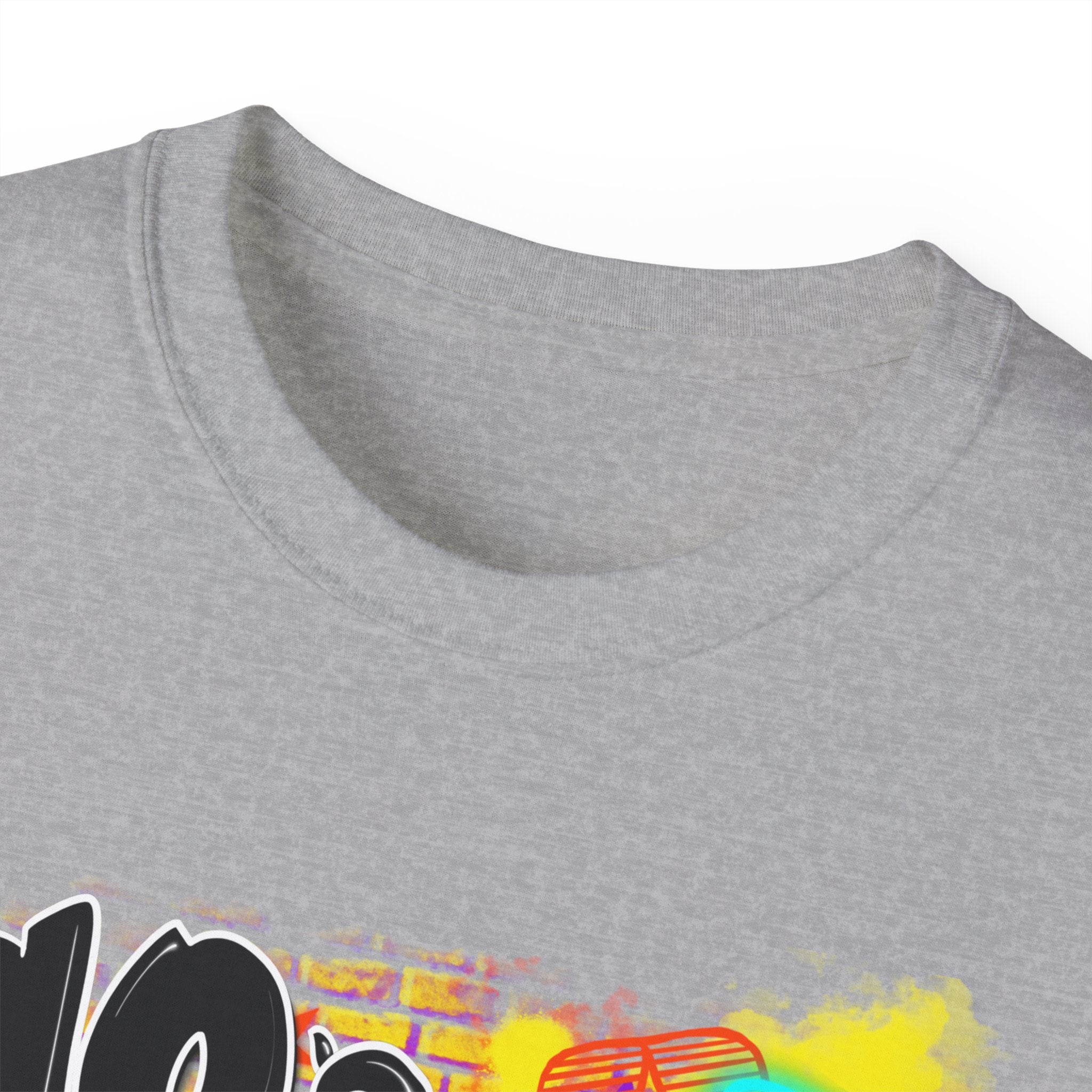 90s Made 00s Raised T-Shirt — Neon Retro Boombox Graphic Tee