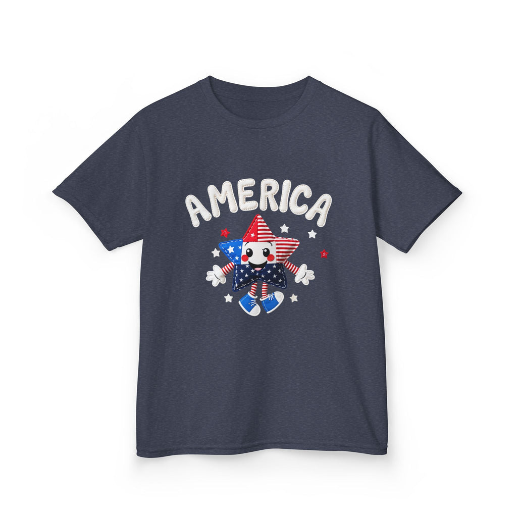 Kids Tee - Cute Patriotic Star 'America' Fourth of July Shirt