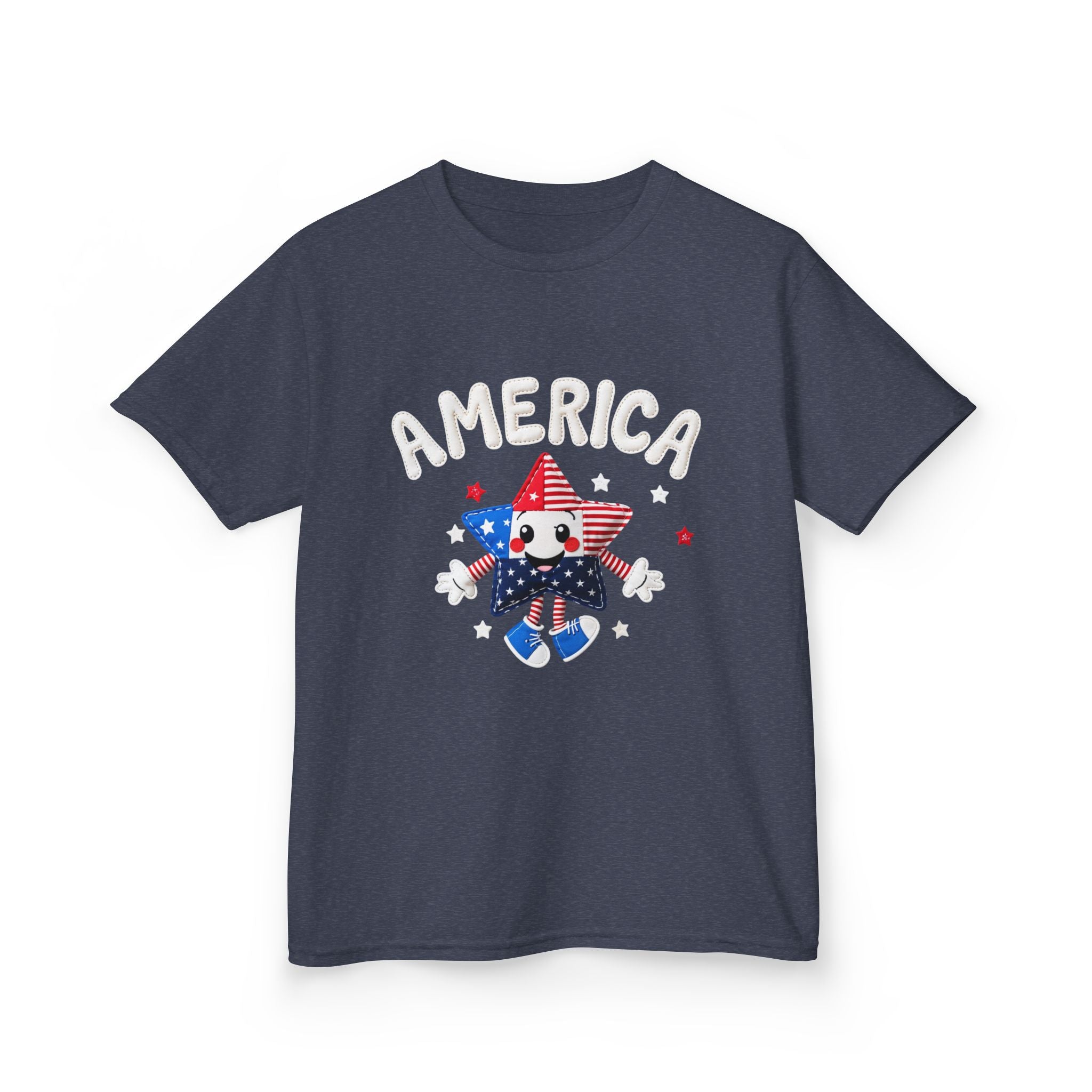 Kids Tee - Cute Patriotic Star 'America' Fourth of July Shirt