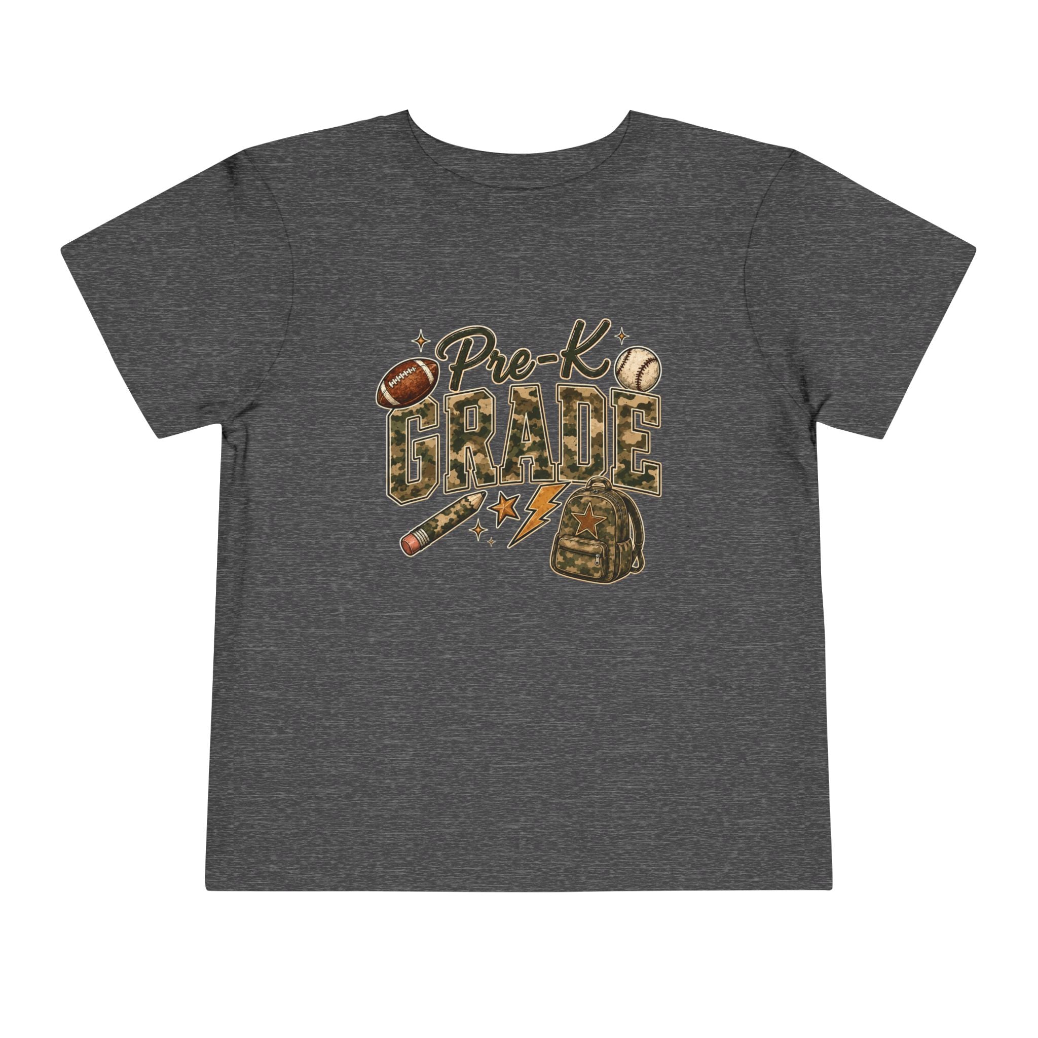 Pre-K Grade Toddler Tee — Back to School Sports Design