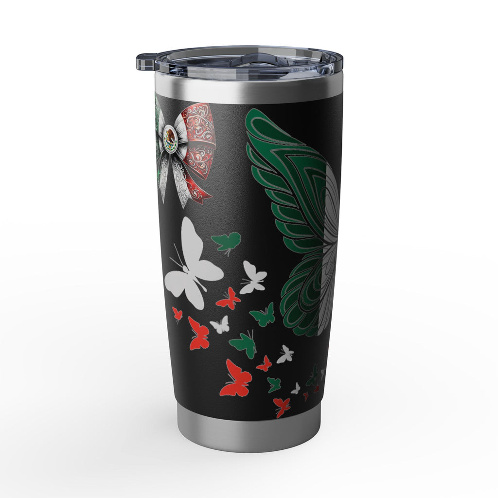 Mexican Butterfly 20oz Tumbler — Patriotic Rose & Bow Travel Cup