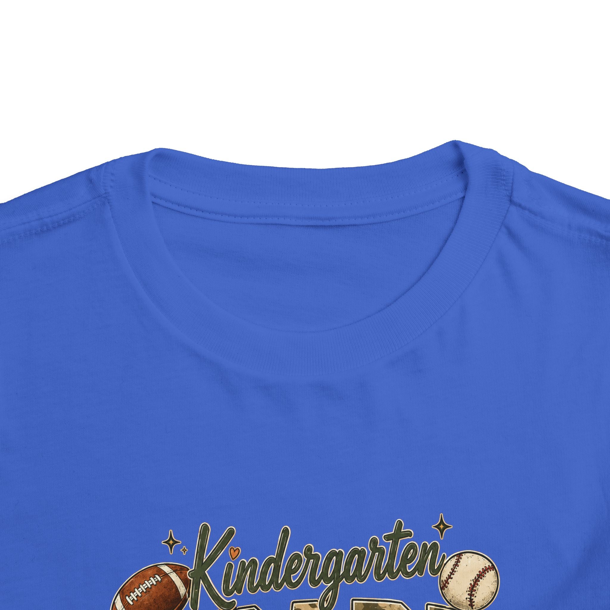 Kindergarten Grade Toddler Tee — Cute Back-to-School Football & Backpack Shirt