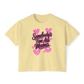 Somebody's Fine Ass Mama Boxy Tee — Cute Pink Heart Mom Graphic Shirt