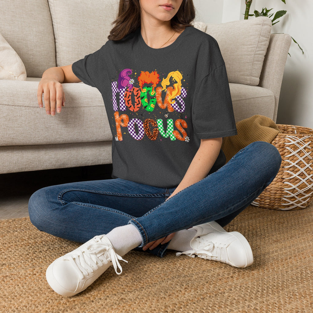 Hocus Pocus Halloween T‑Shirt — Colorful Witch Sisters Movie Tribute