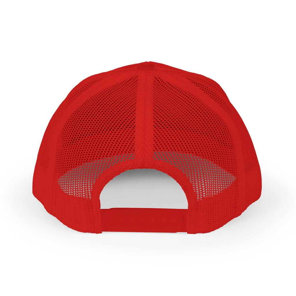 Embroidered Red Rose Trucker Cap