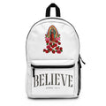 Believe Backpack - Virgin Mary & John 14:1 Inspirational Religious School Bag