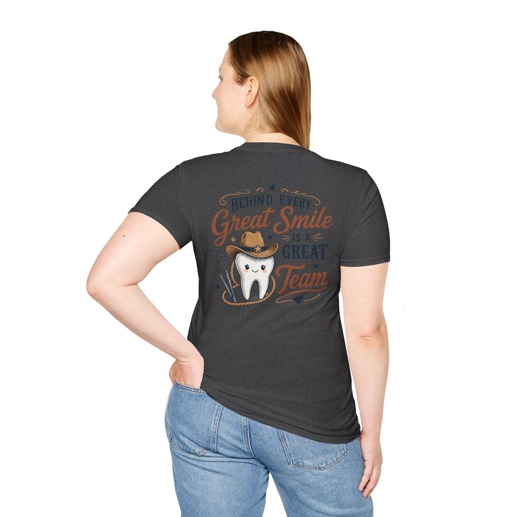 Cowboy Tooth Tee — Cute Western Dental Graphic T-Shirt