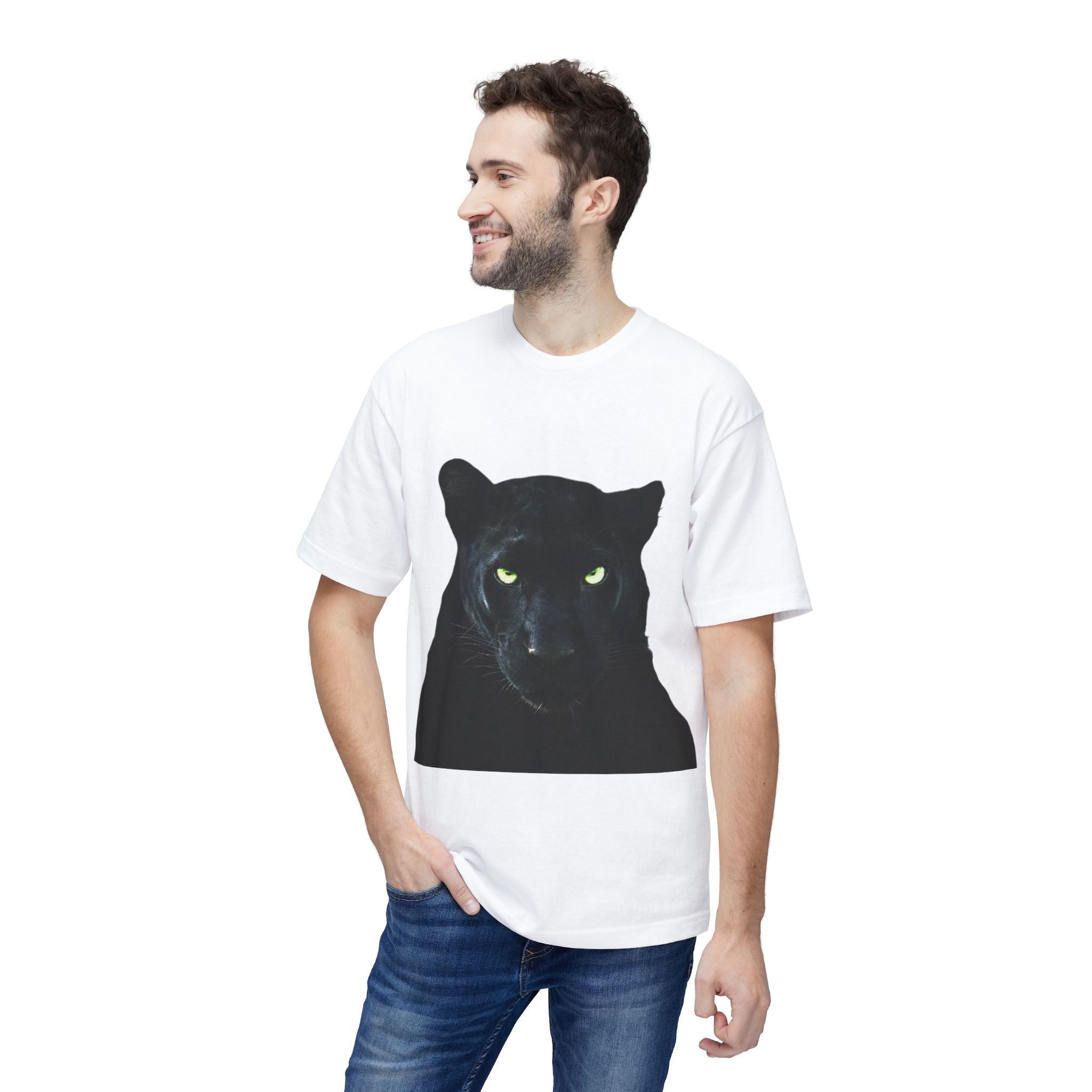 Black Panther Portrait T-Shirt — Bold Cat Graphic Tee