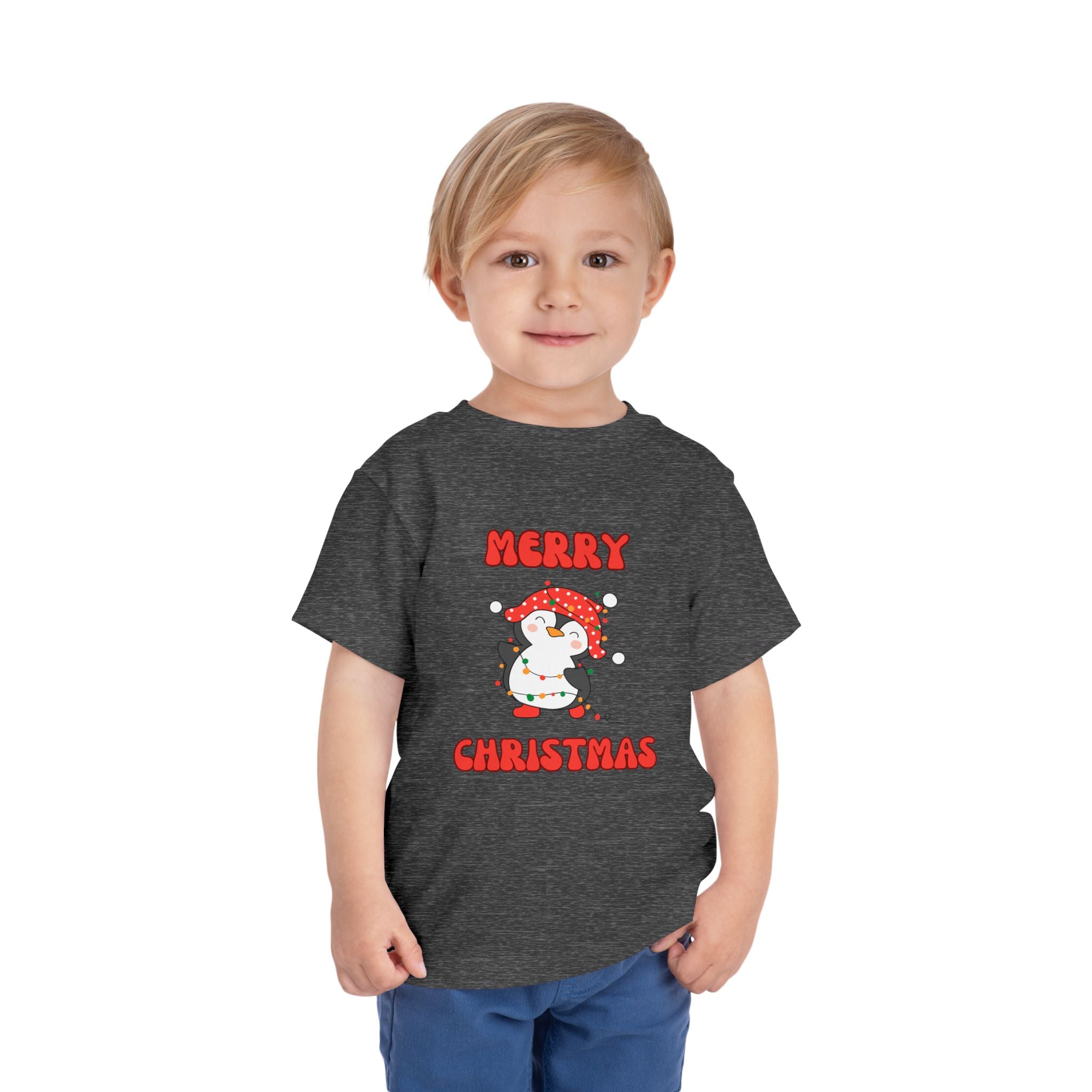 Merry Christmas Penguin Toddler Tee