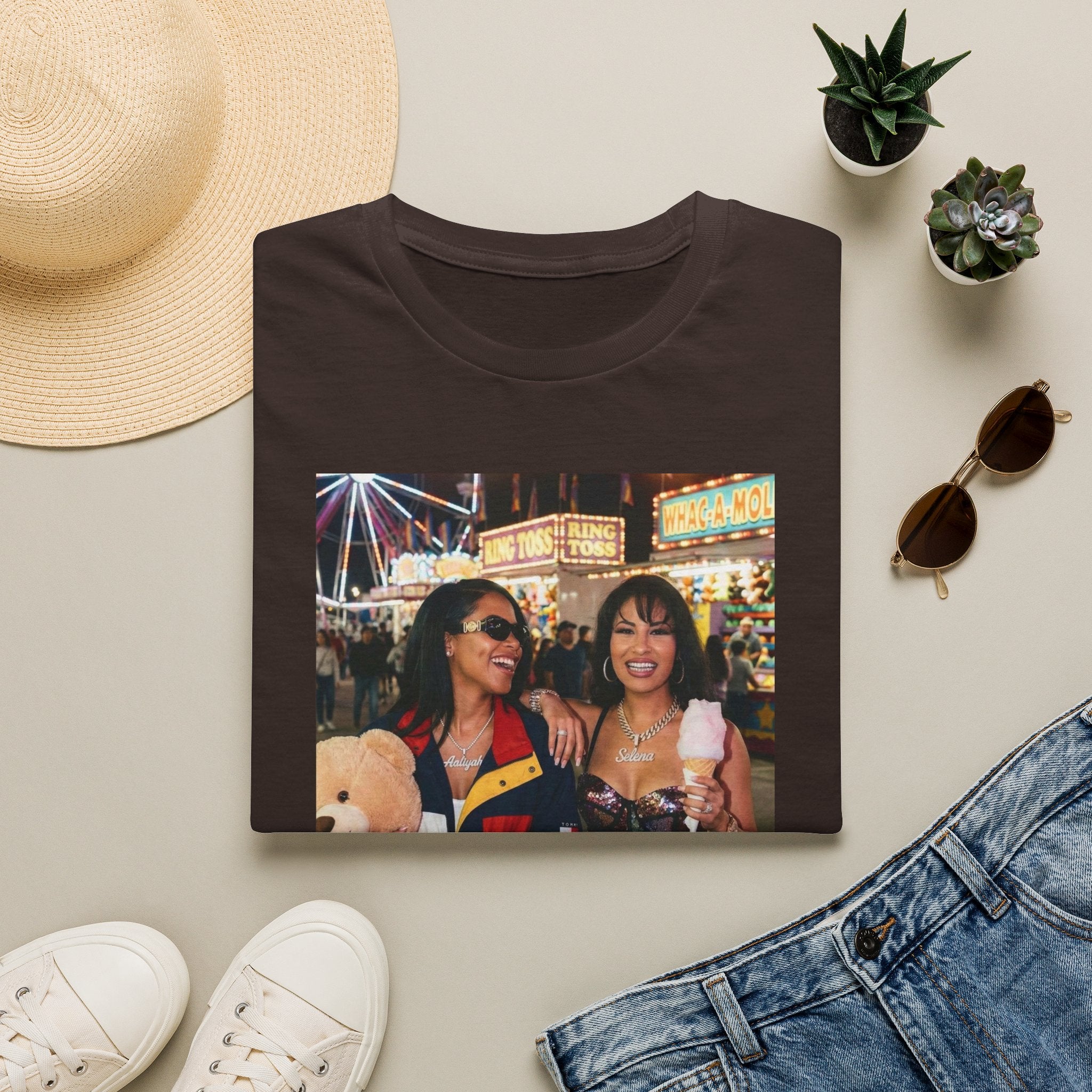 Photo Carnival T‑Shirt — Retro Fair Friends Tee (Cotton Graphic)