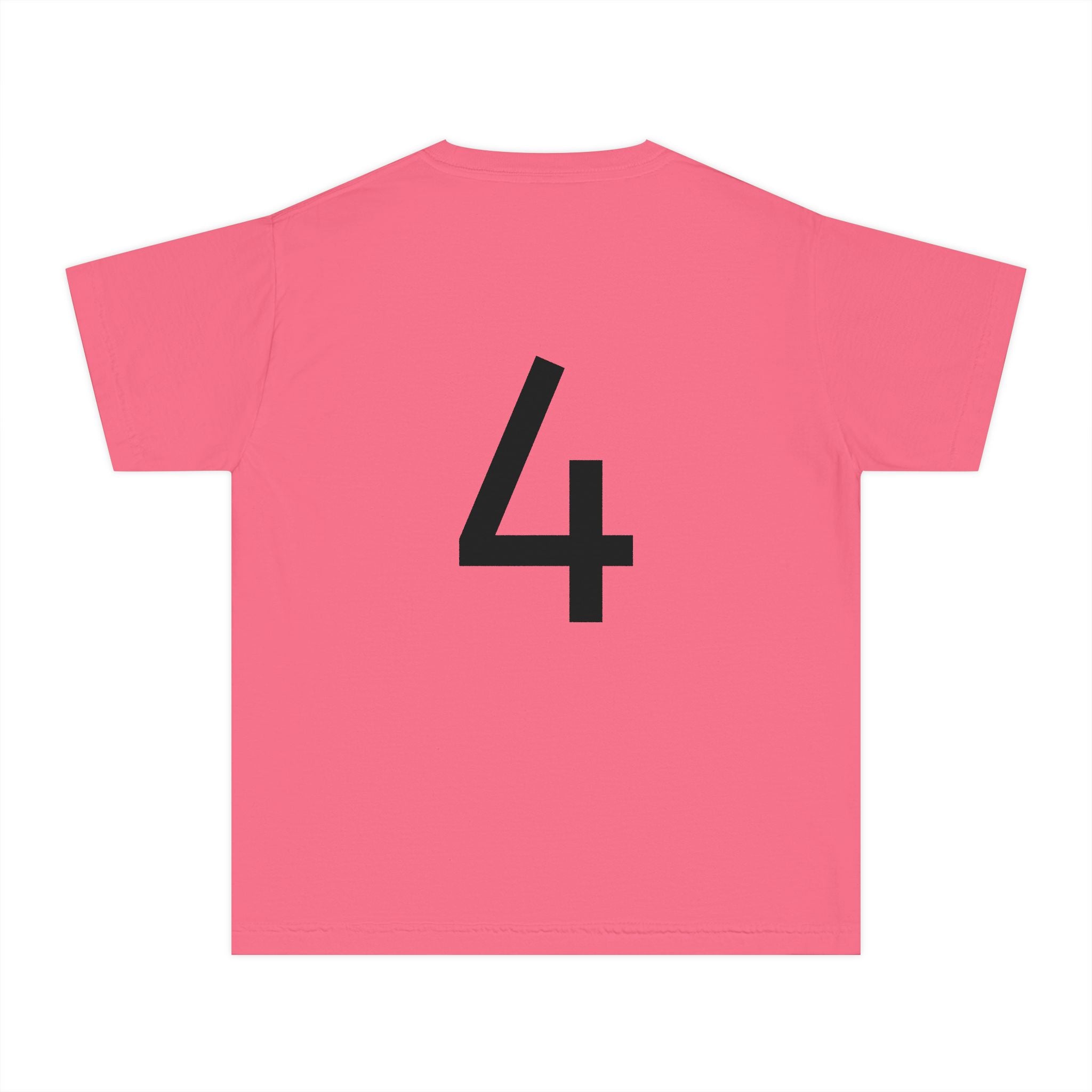 Birthday Girl Tee — Kids 4th Birthday Shirt with Pink Balloon Back Design
