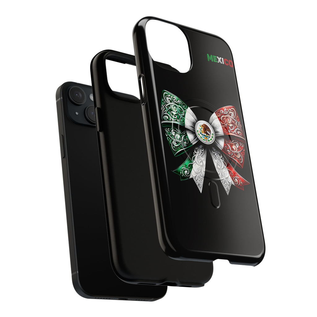 Mexican Flag Bow Tough Magnetic Phone Case — Patriotic Mexico iPhone Cover