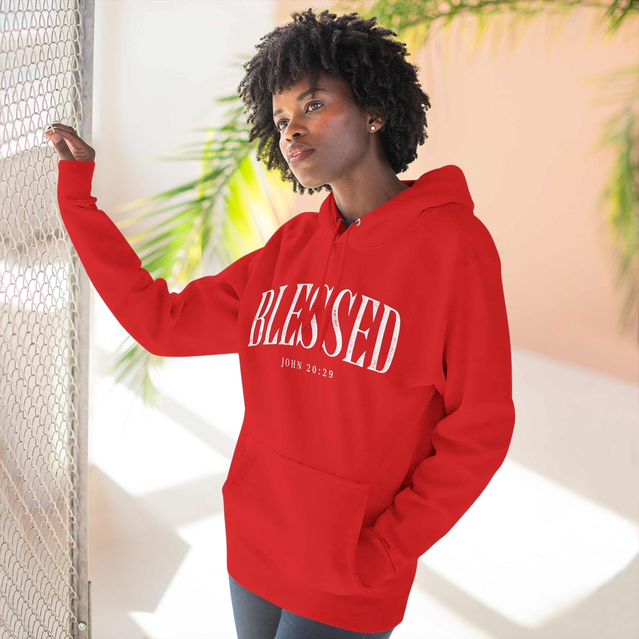 Blessed Fleece Hoodie — Cozy "BLESSED" Pullover for Faith & Everyday Comfort