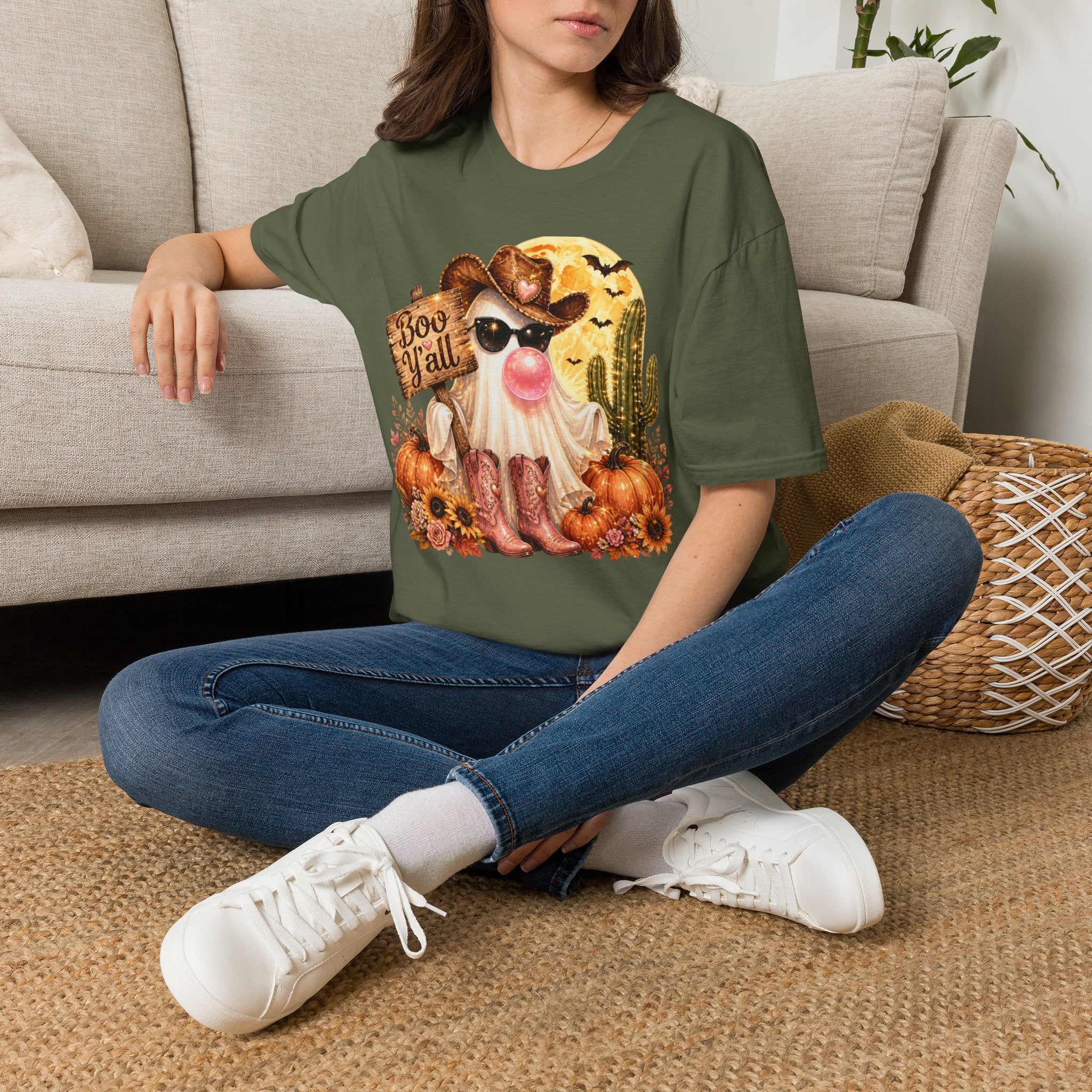 Halloween Gnome T-Shirt — 'Boo Y'all' Western Pumpkin Tee