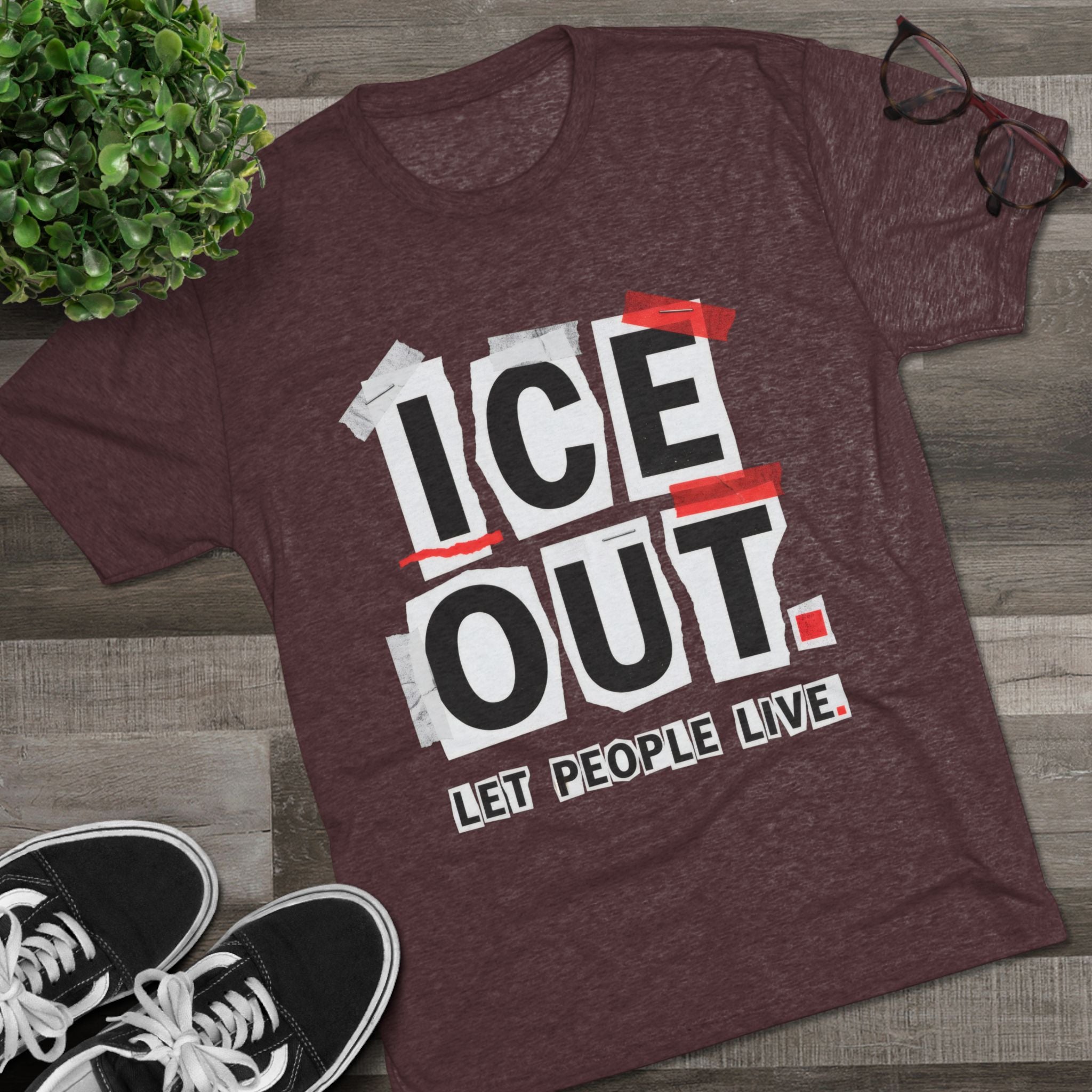 Ice Out Tee — "Let People Live" Graphic Crewneck