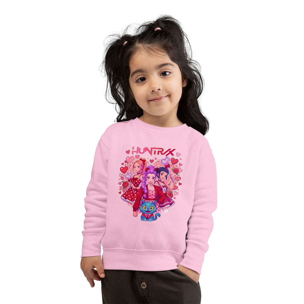 Toddler Sweatshirt — Pink Heart Huntrix
