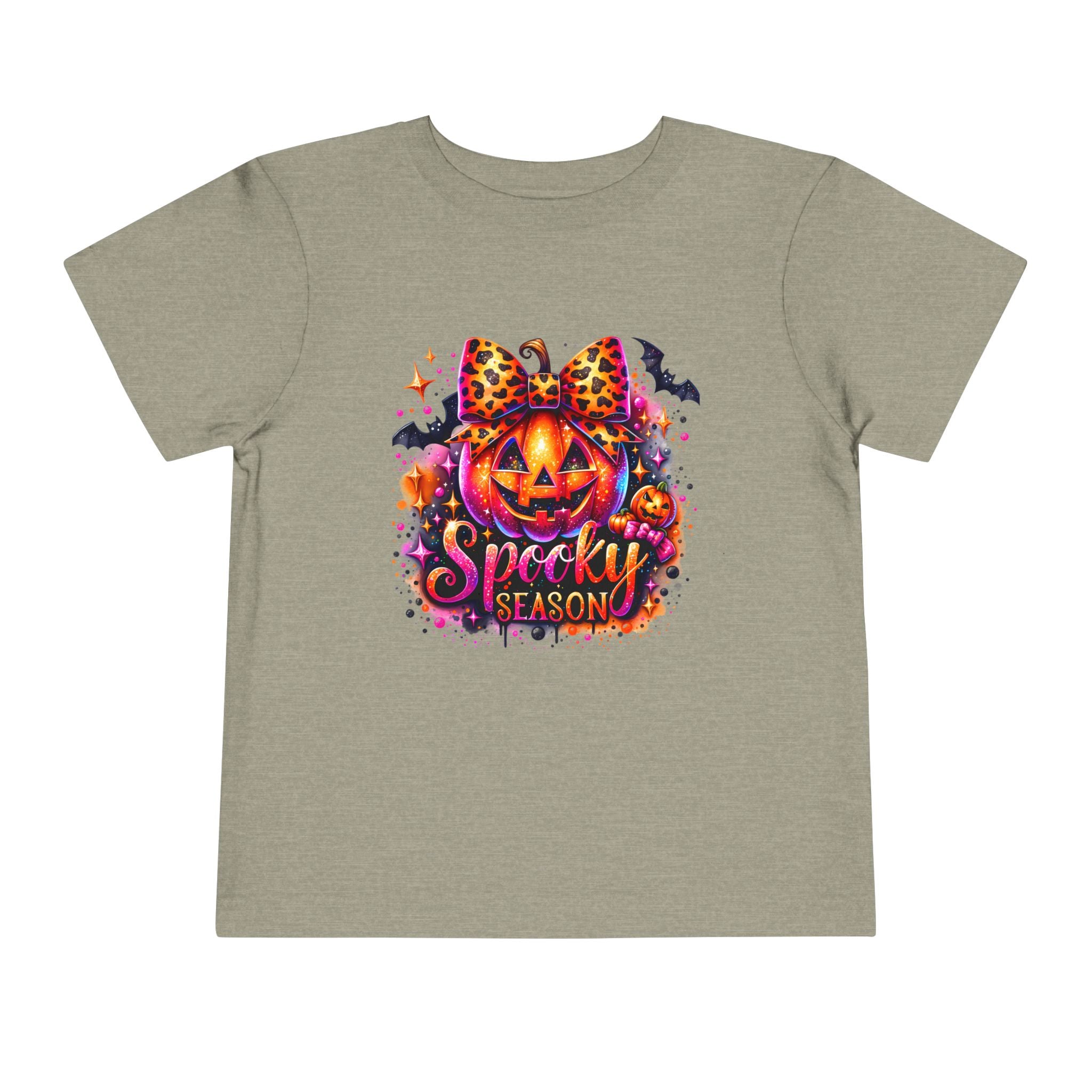 Toddler Tee — "Spooky Season" Pumpkin Bow Halloween Shirt