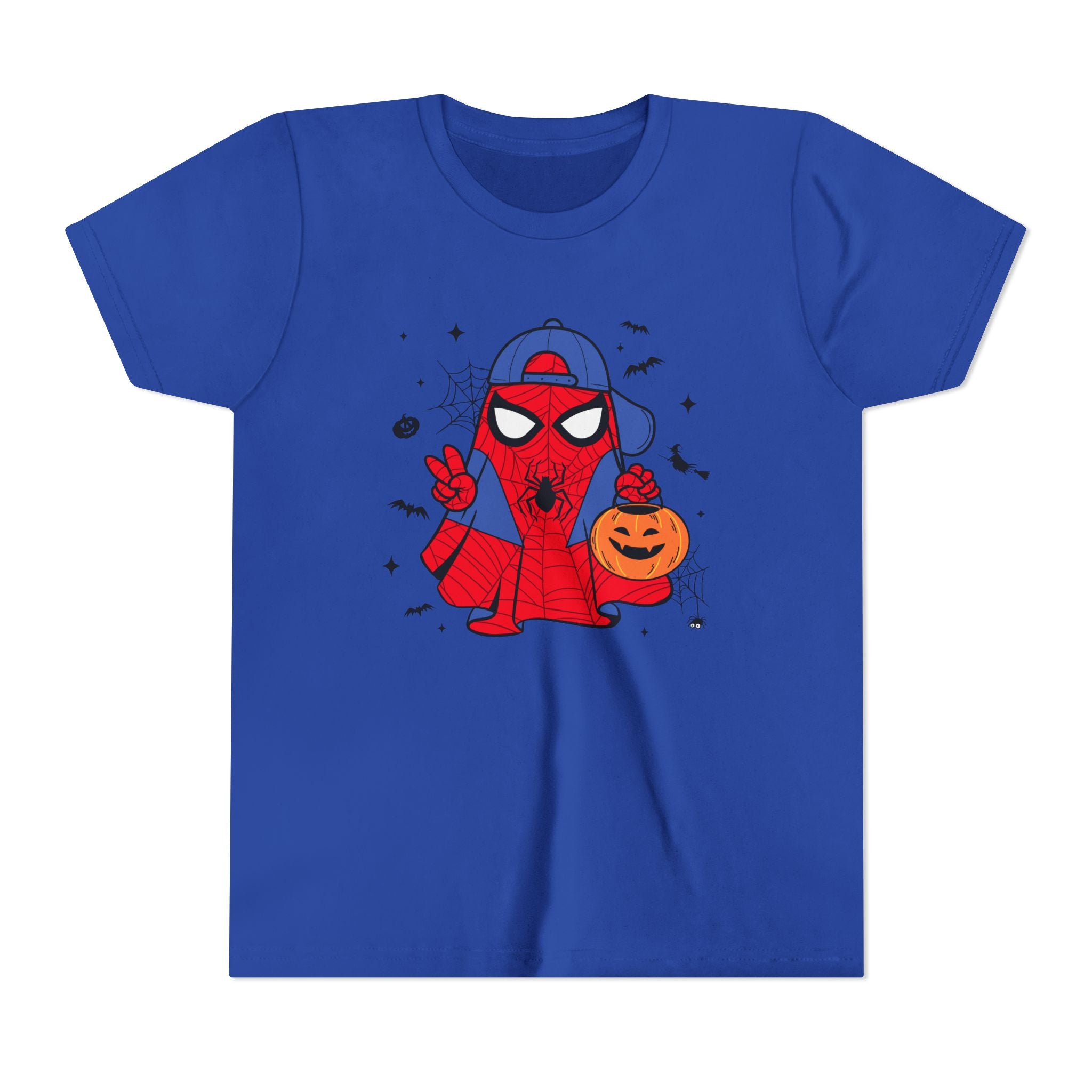 Kids Halloween Spider Superhero Tee – Cute Trick-or-Treat Pumpkin Design
