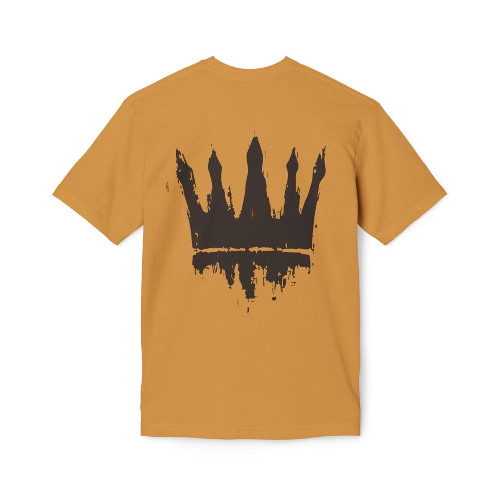 Crown Graphic T-Shirt — Grunge Black Paint Crown Back Print